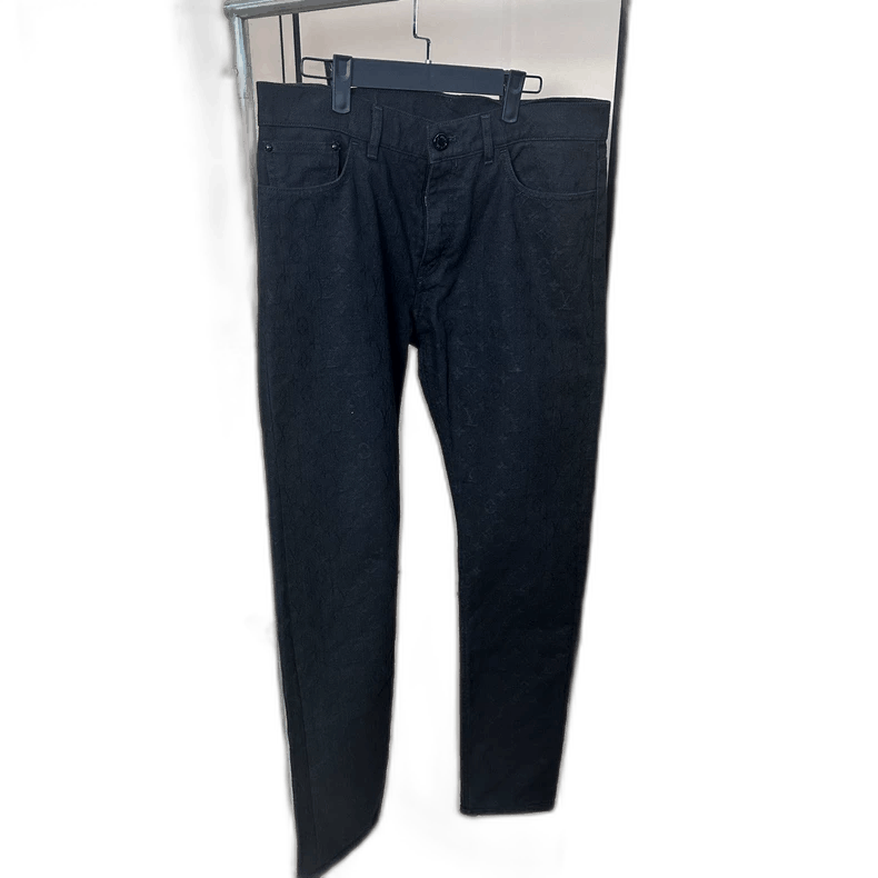 Louis Vuitton Louis Vuitton Black Denim Pants Size 33 -2505 Size US 33 - 1 Thumbnail