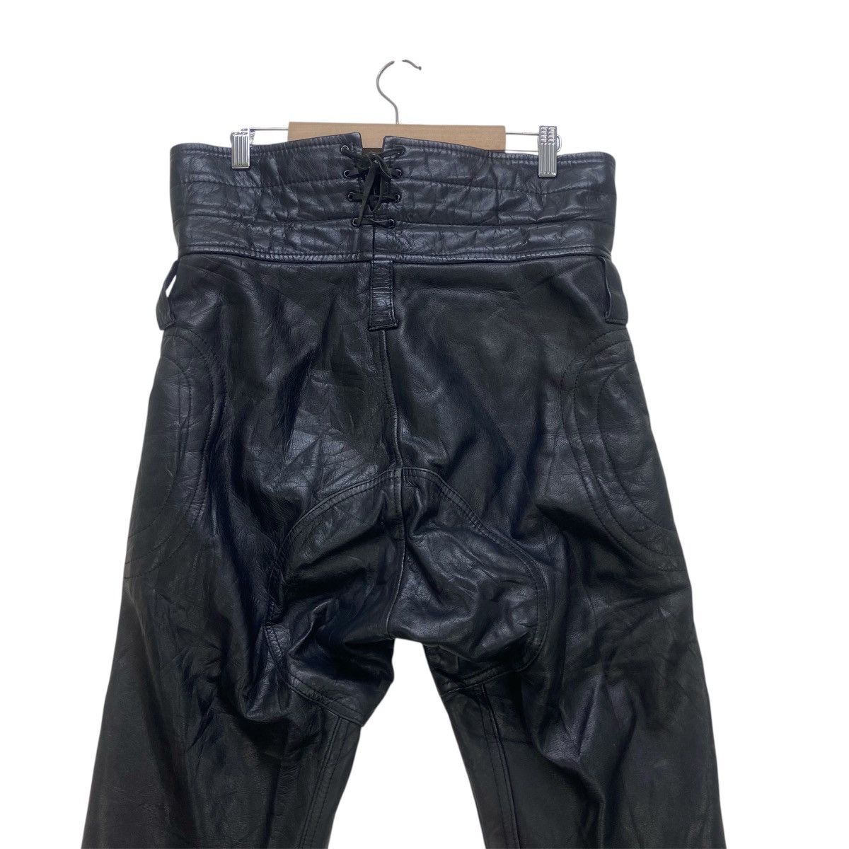 Japanese Brand Vintage Japanese Brand Fremantle Lace Leather Biker Pants Size US 30 / EU 46 - 6 Thumbnail