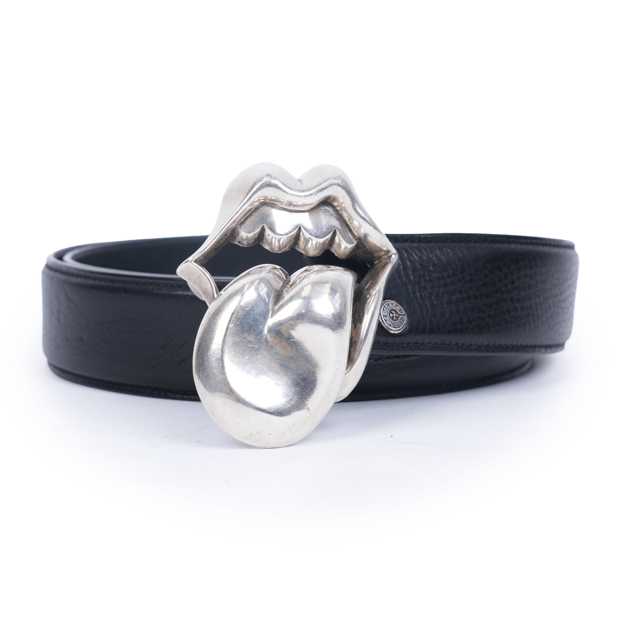 Chrome Hearts CHROME HEARTS ROLLING STONES BUCKLE WITH PLAIN BLACK STRAP Size ONE SIZE - 1 Thumbnail