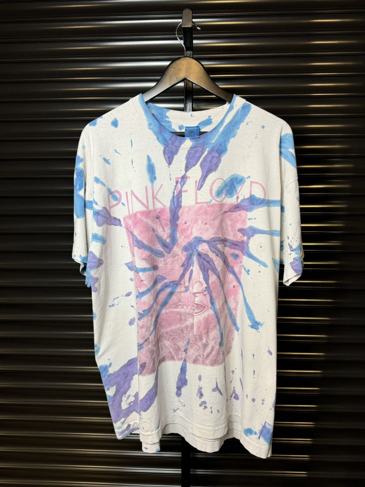 Vintage 90s Pink Floyd Division Bell Tour Tie Dye Tee - XL