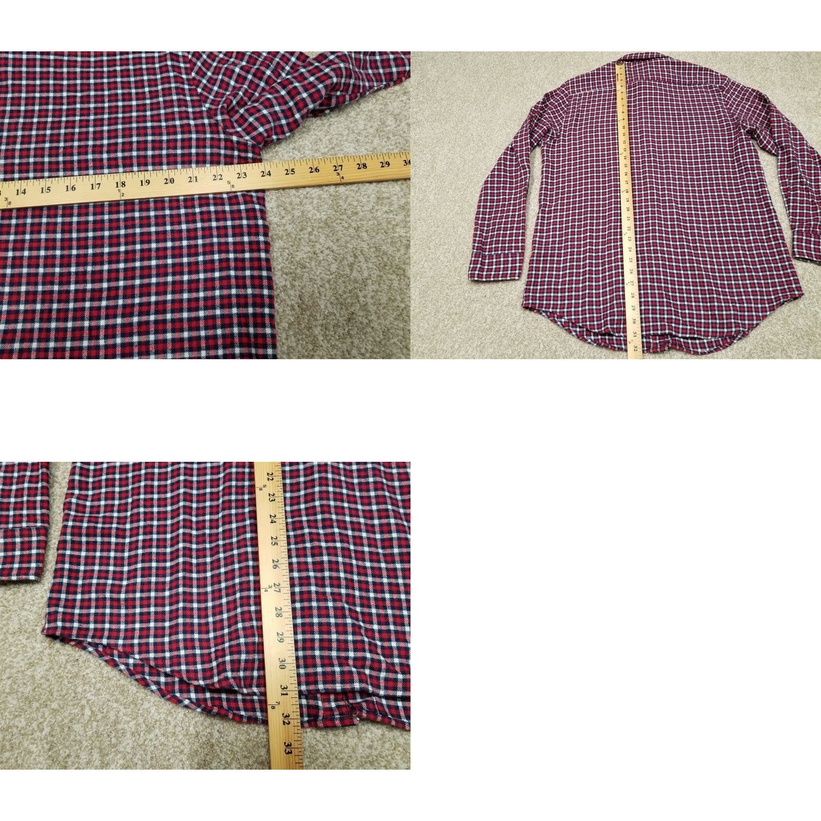 Vintage VINTAGE John Ashford JA Flannel Shirt Mens Large Red Blue Plaid 100% Cotton Long Sleeve Button-Up Casual Men Shirt Size US L / EU 52-54 / 3 - 8 Thumbnail