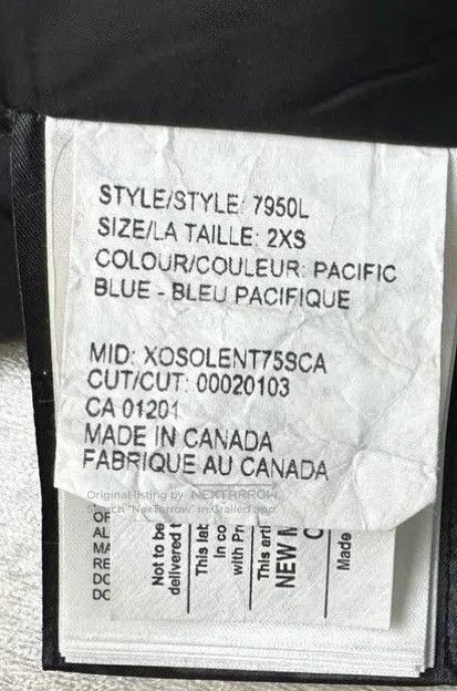 Canada Goose Blue Winter Jacket with Fur Hood, XXS. Size US XXS / EU 40 - 8 Thumbnail