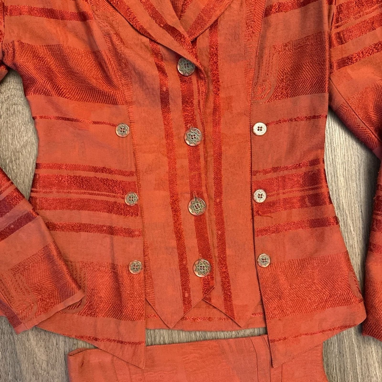 Other Vintage 1980s Sue Wong Elegant Rust Skirt Set Size XS / US 0-2 / IT 36-38 - 5 Thumbnail