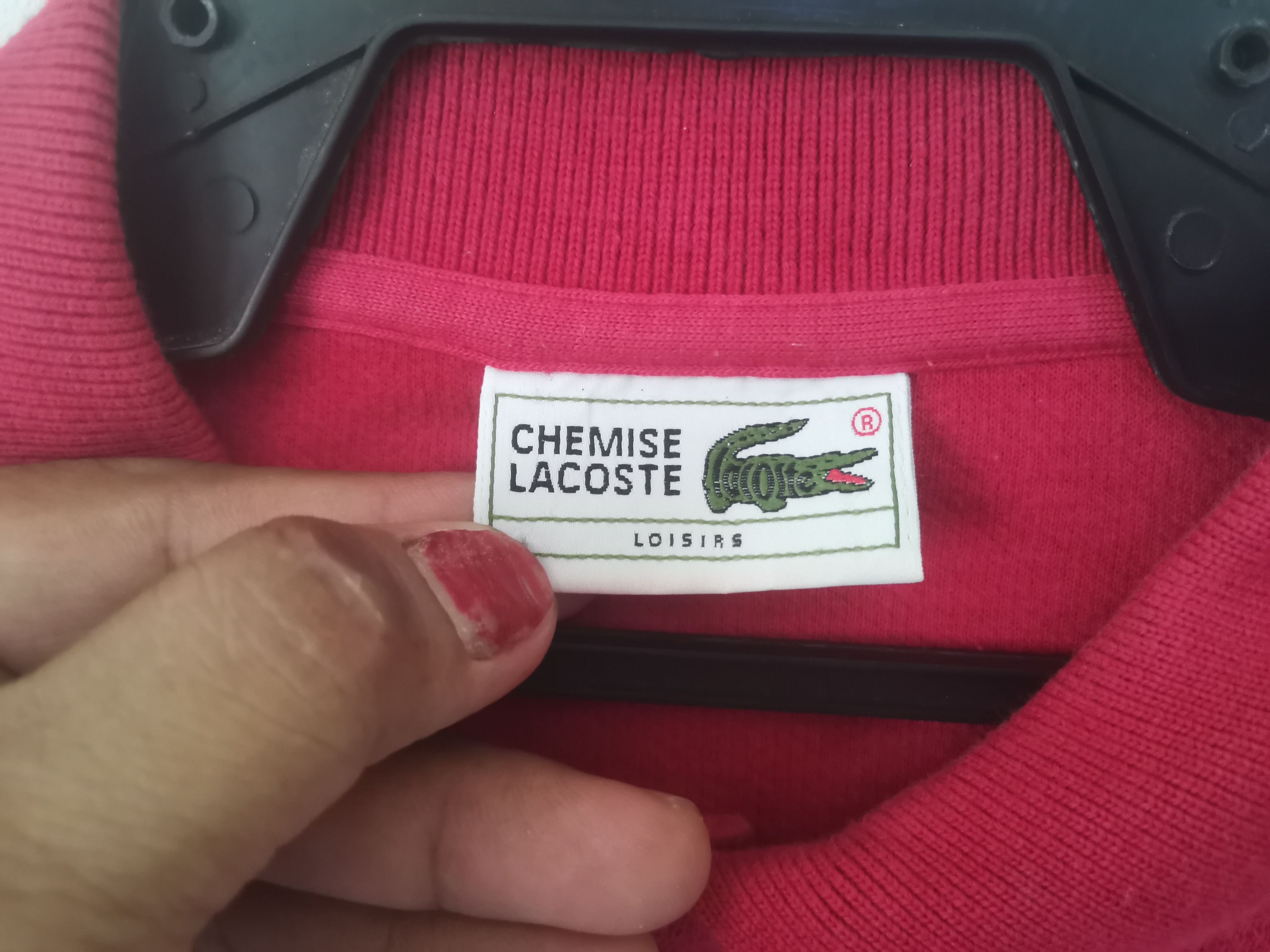 Lacoste Rare LACOSTE sweatshirt red colour Size US M / EU 48-50 / 2 - 4 Thumbnail