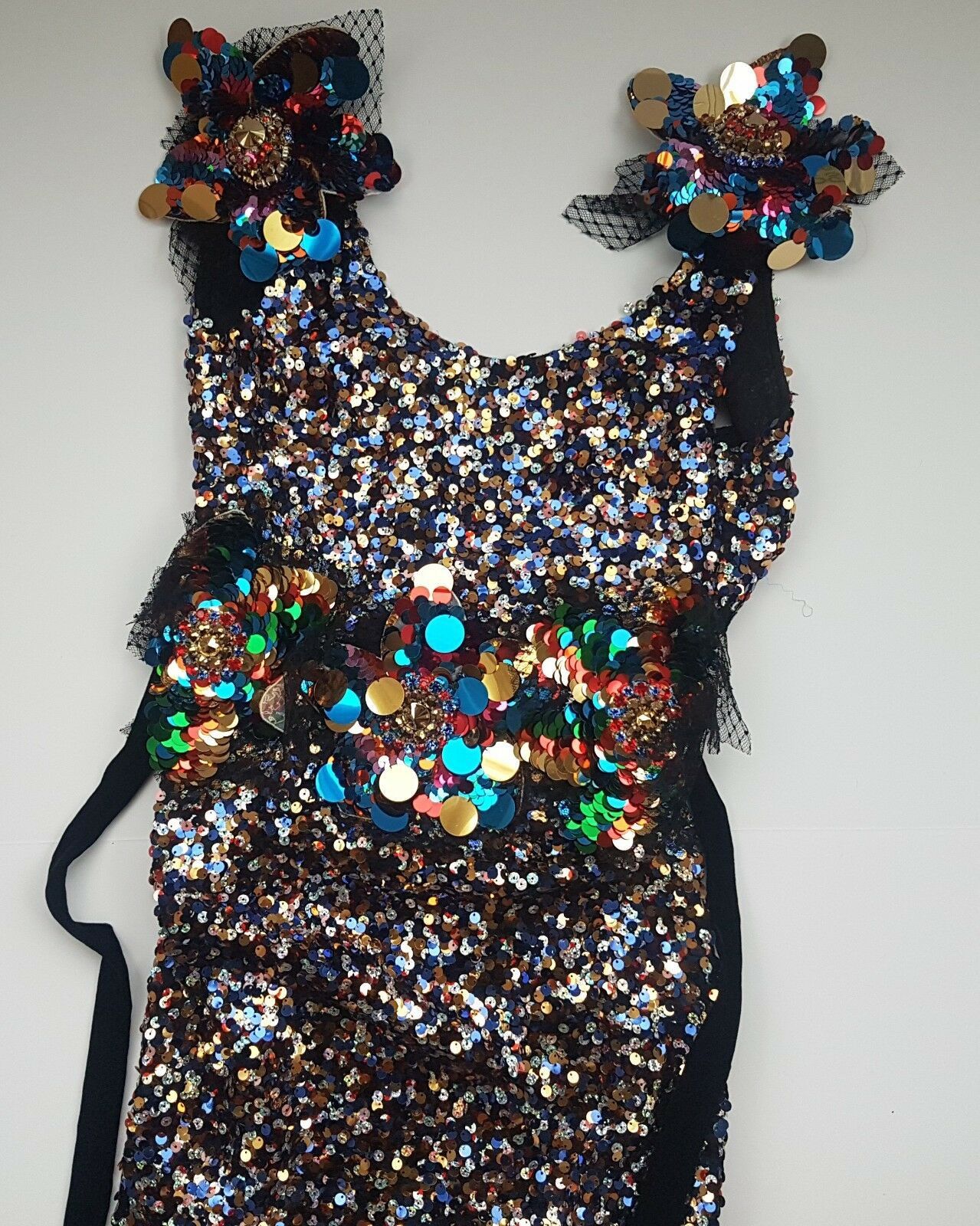 Dolce & Gabbana DOLCE & GABBANA D&G Rhinestone Sequin Long Maxi Dress Gown Size XS / US 0-2 / IT 36-38 - 12 Thumbnail