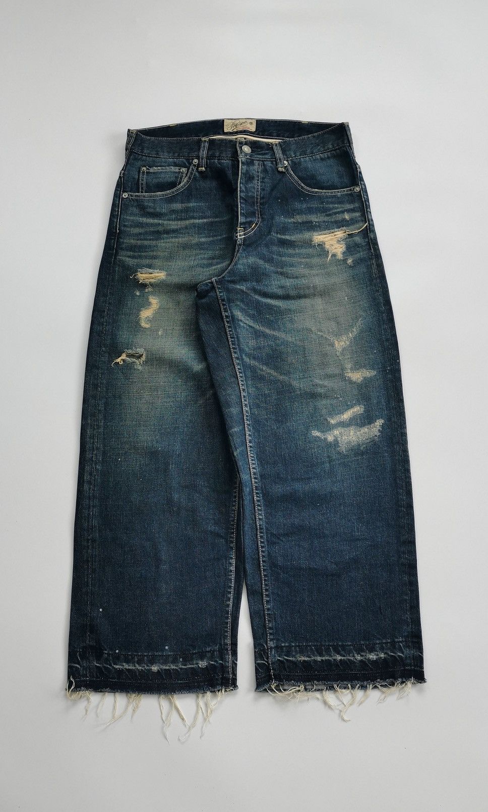 Japanese Brand Jorts Baggy Pensee Japan Repaired Denim JNCO Size US 30 / EU 46 - 1 Thumbnail