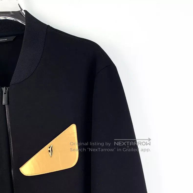 Fendi Fendi Black Little Monster Eye Collar Zipper Long Sleeve J Size US S / EU 44-46 / 1 - 3 Thumbnail