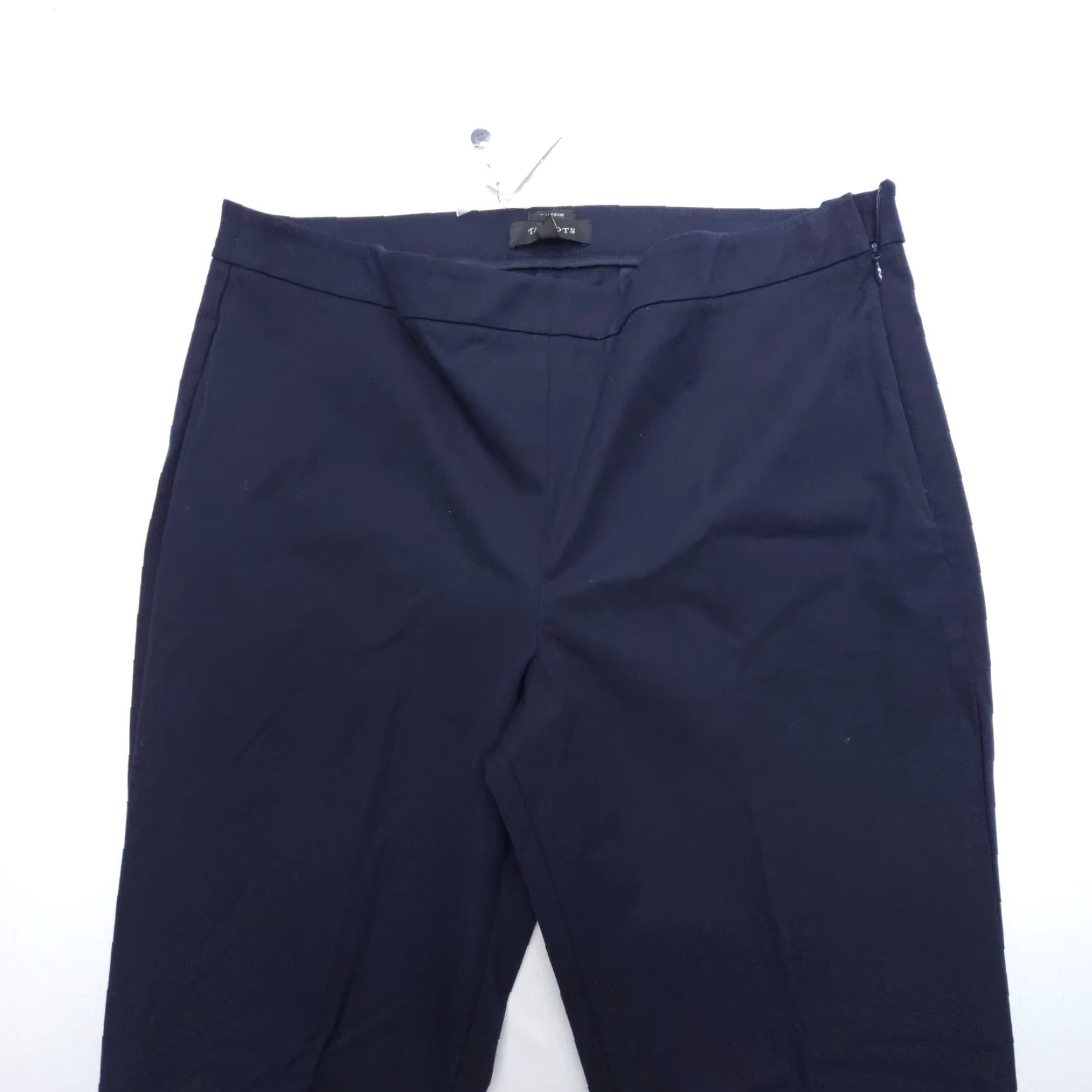 Talbots Chatham Pants Size 16 Navy Side Zip Stretch Career Work Dress Preppy NWT
