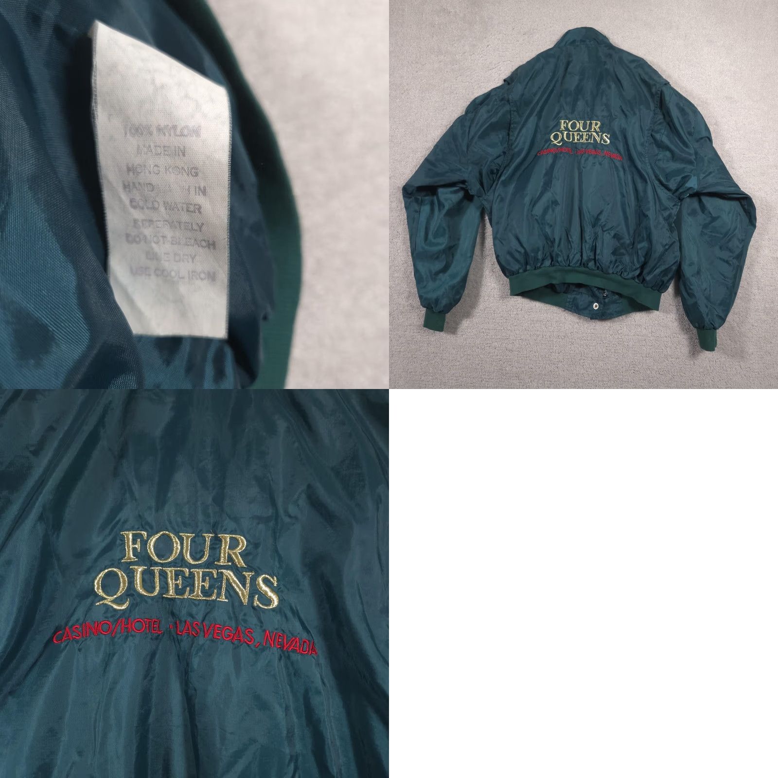 Vintage VINTAGE Four Queens Jacket Mens Small Green Windbreaker 80s Las Vegas NM NS Size US S / EU 44-46 / 1 - 9 Thumbnail