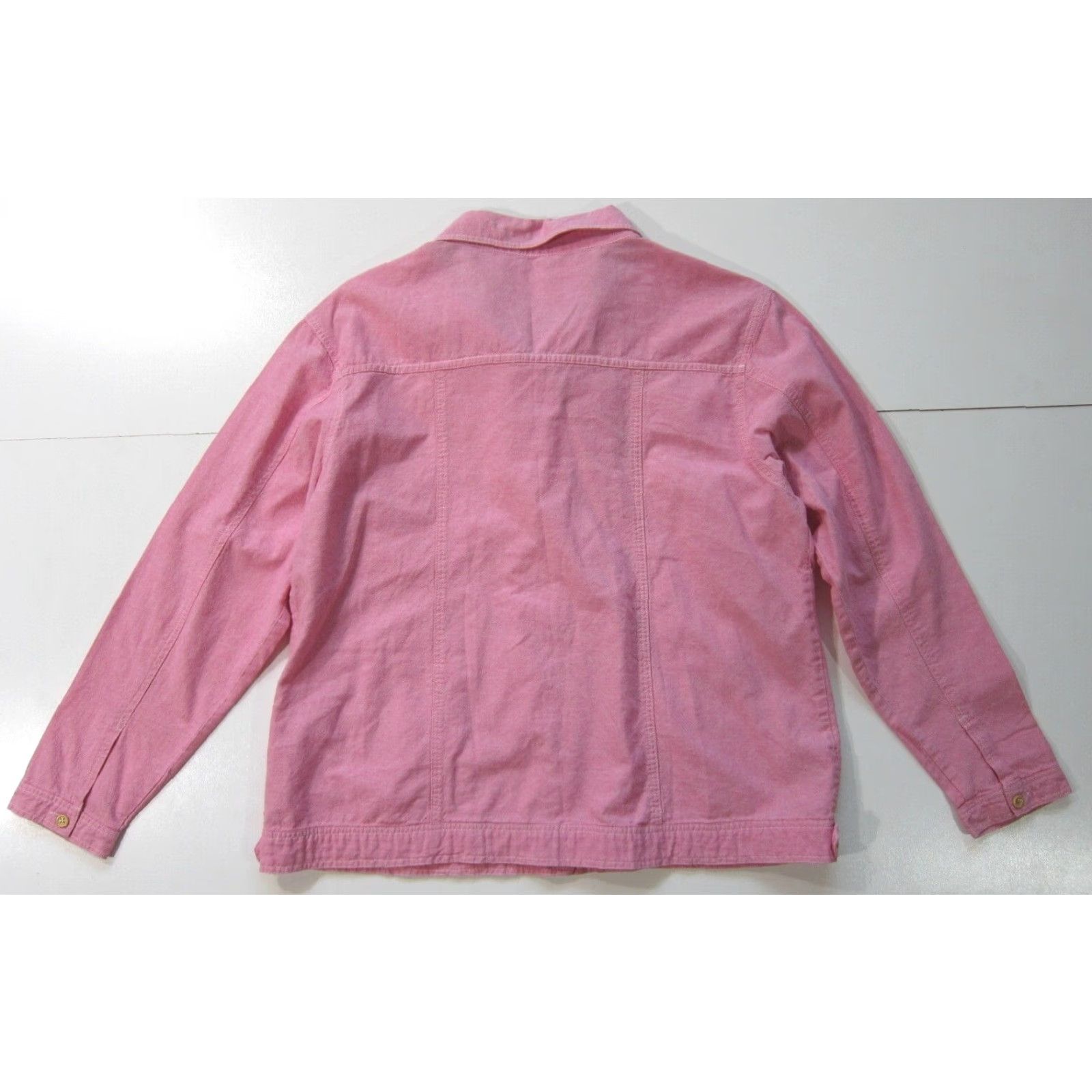 Pinko VINTAGE Pokapoka 100% Cotton Pink Grey Embroidered Pocket Button Down Golf Blouse 42/M Womens Blouse Size M / US 6-8 / IT 42-44 - 2 Thumbnail