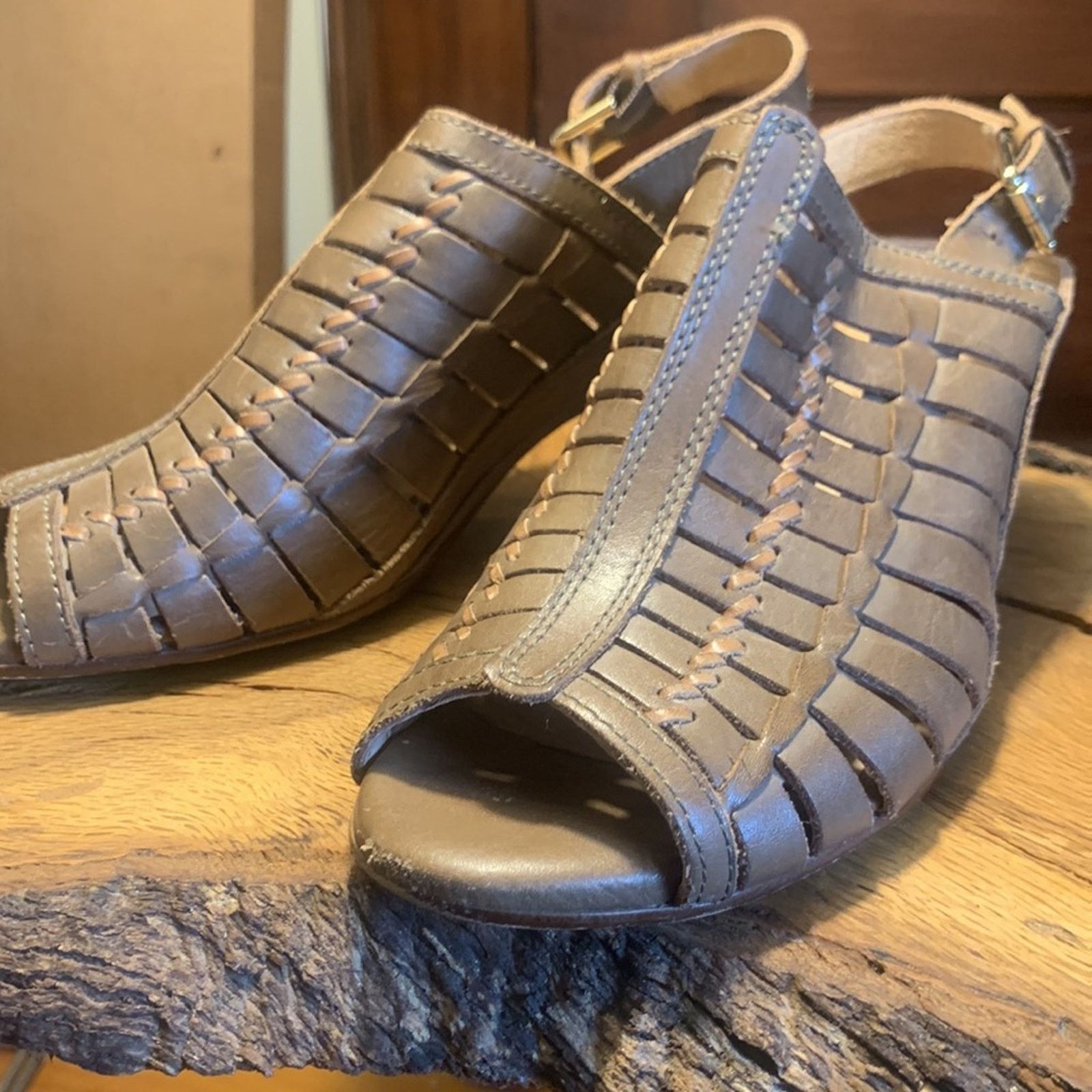 Vintage Pikolinos slingback all leather woven sandals Size US 7.5 / IT 37.5 - 2 Thumbnail
