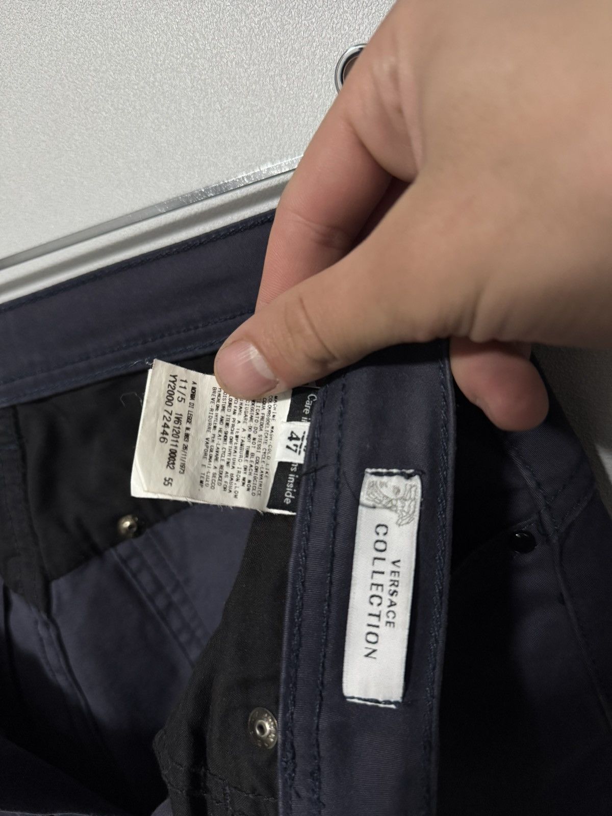 Versace Versace Collection Men’s Dark Blue Pants 30/30 Classic Fit Size US 30 / EU 46 - 10 Thumbnail