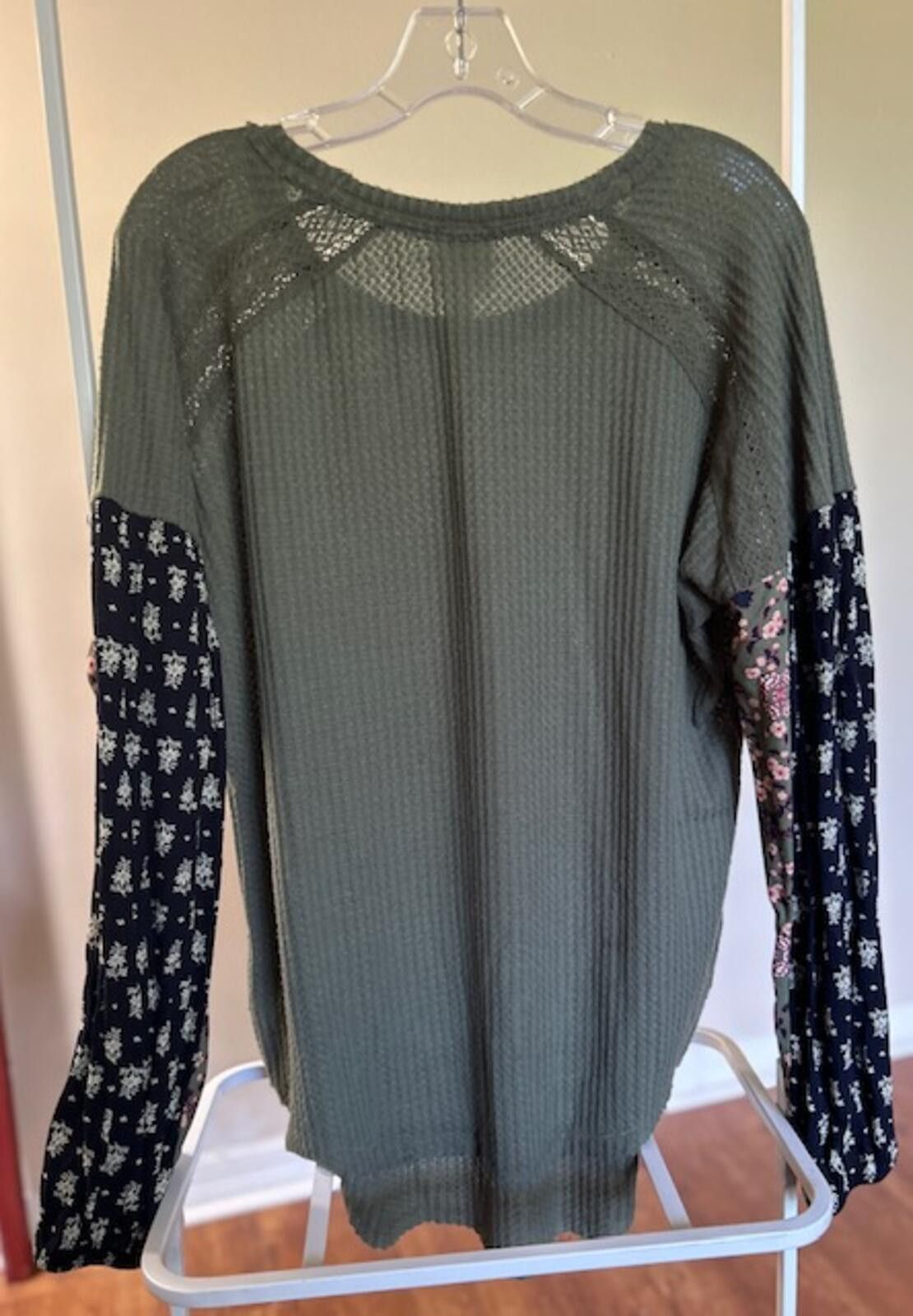 Other Knox Rose Long Sleeve Thermal Top with Patterned Sleeves, L Size L / US 10 / IT 46 - 2 Thumbnail