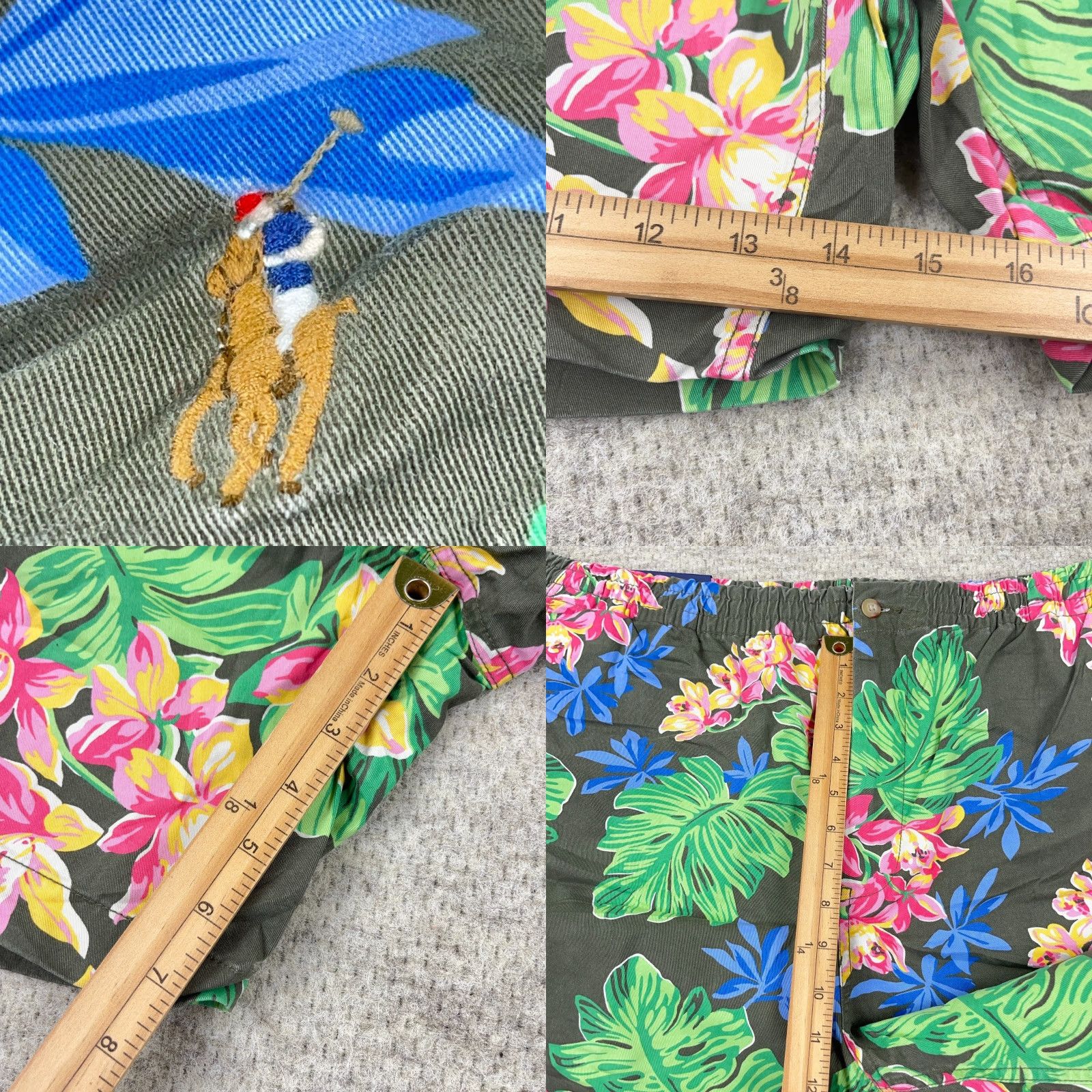 Polo Ralph Lauren Polo Ralph Lauren Swim Trunks Men 2XB Green Pink Floral Stretch Classic Fit Size US XXL / EU 58 / 5 - 8 Thumbnail