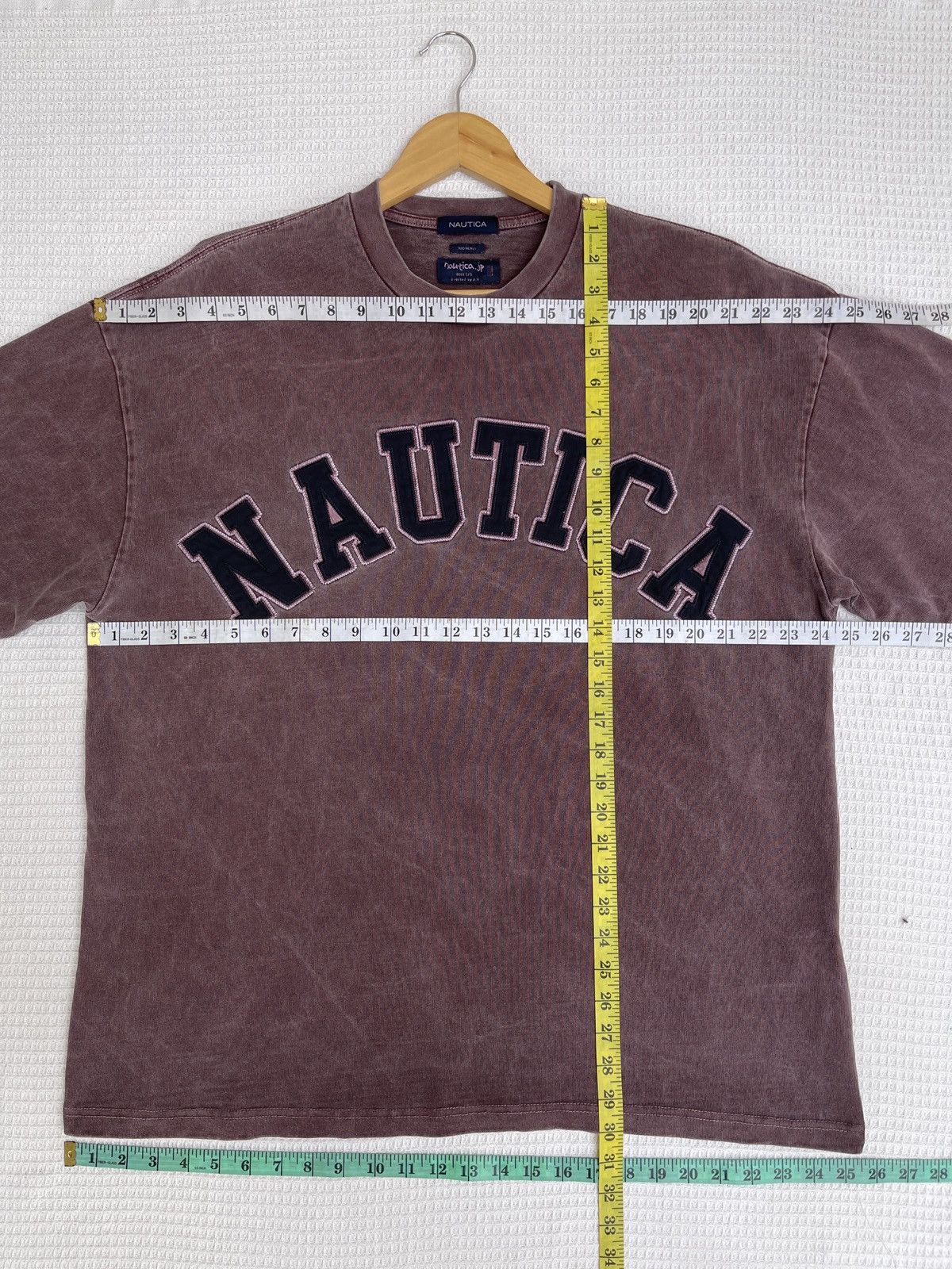Nautica Rare🔥Nautica JP Spell Out Logo T-Shirt stone Wash Size US XL / EU 56 / 4 - 9 Thumbnail