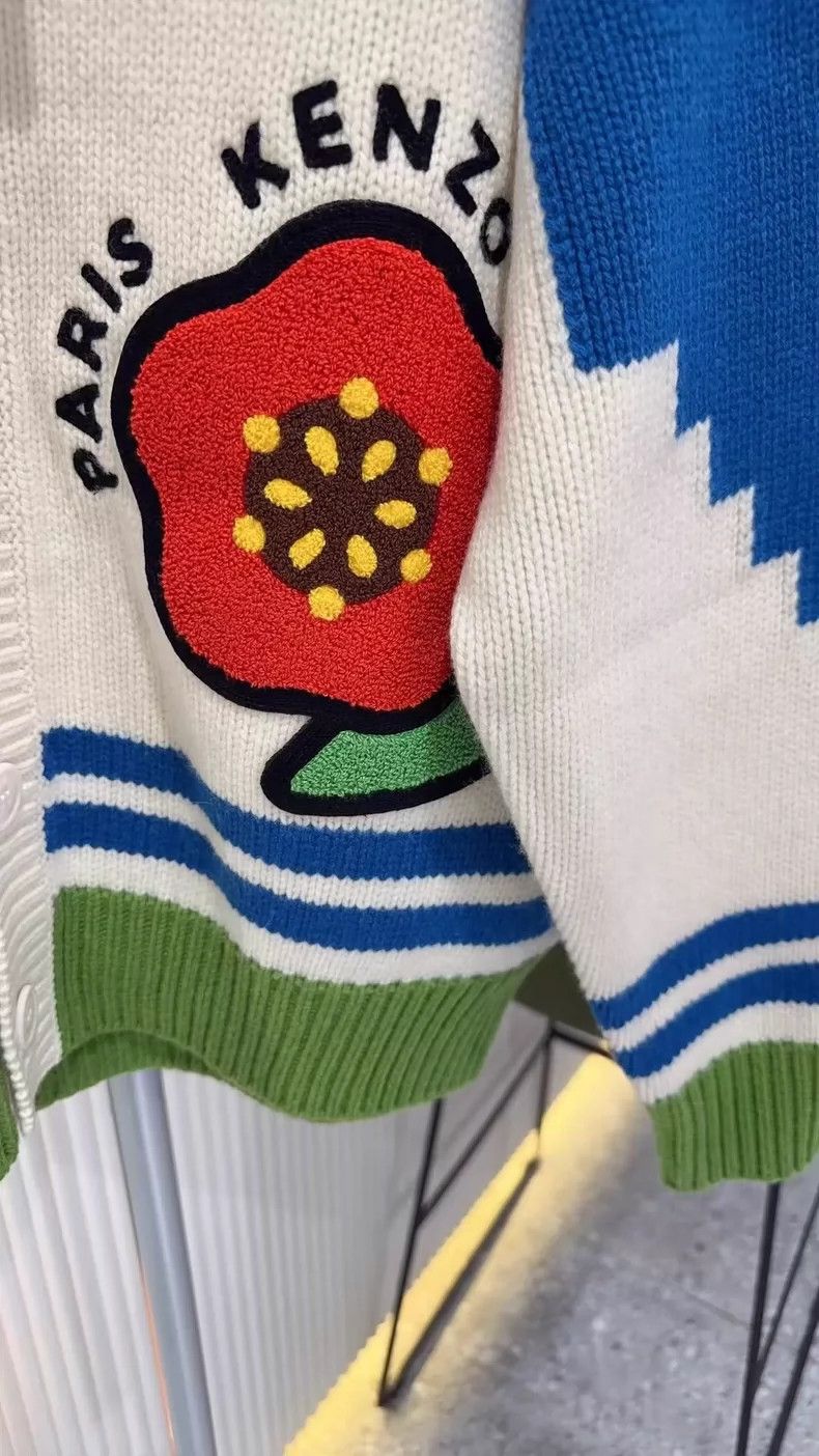 Kenzo Kenzo Hibiscus patchwork sweater coat Size S / US 4 / IT 40 - 6 Thumbnail