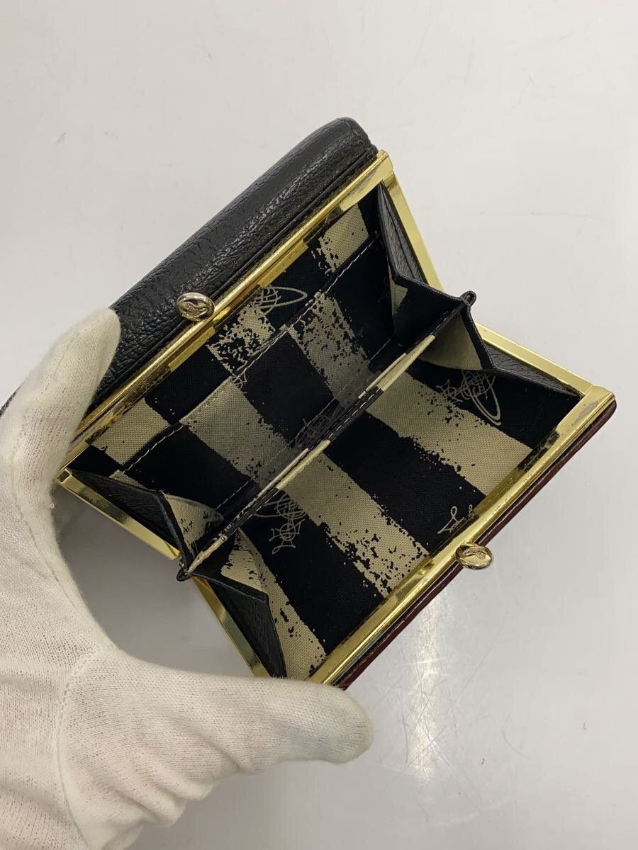 Vivienne Westwood Vivienne Westwood Plain Cowhide Tri-Fold Wallet Black Size ONE SIZE - 7 Thumbnail
