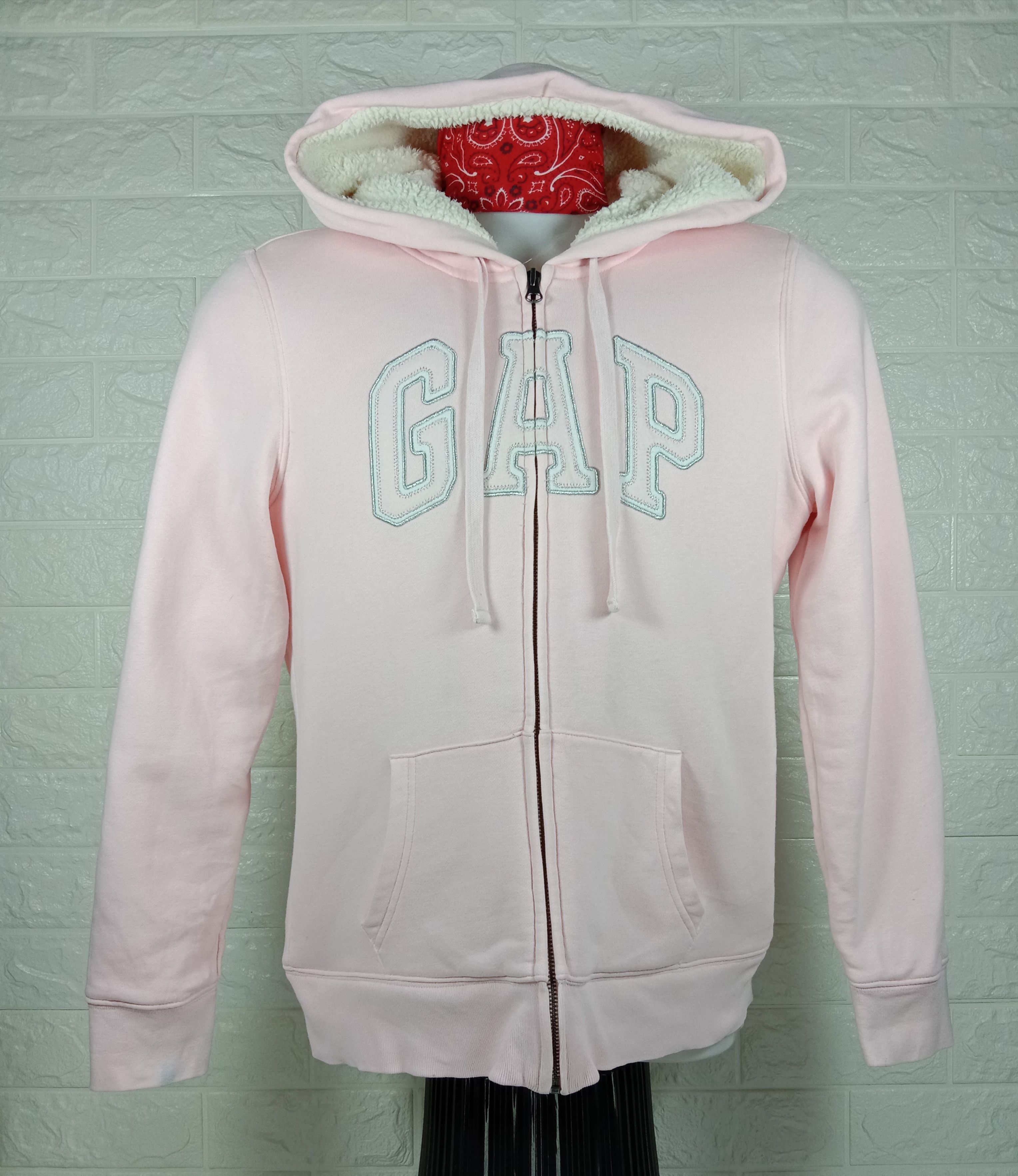 Gap Vintage Gap Light Pink Hoodie Zipper Sweatshirt Size S / US 4 / IT 40 - 1 Thumbnail