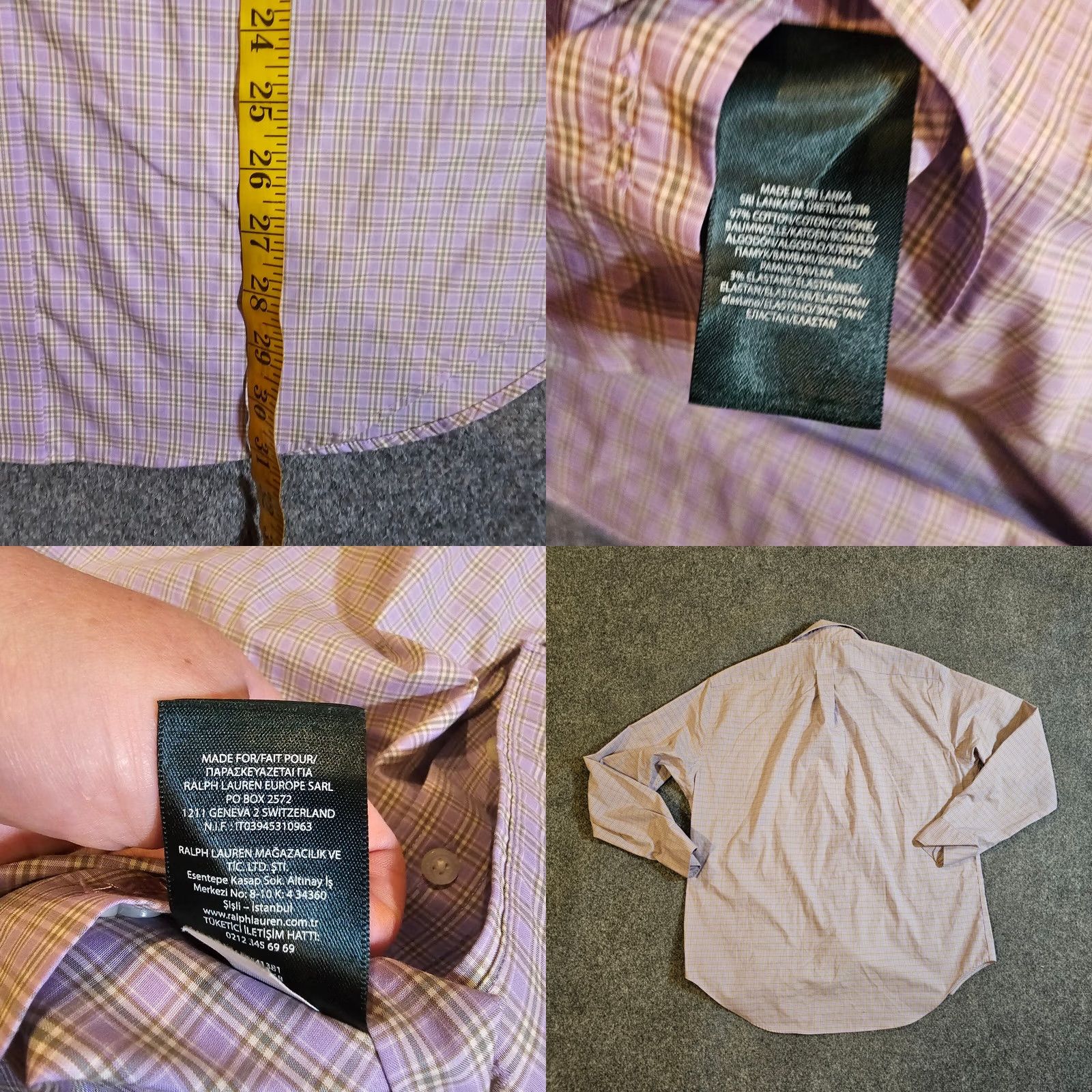 Ralph Lauren Lauren Ralph Lauren Shirt Mens 16.5 Purple Plaid Classic Stretch No Iron Career Dress Size US XL / EU 56 / 4 - 8 Thumbnail