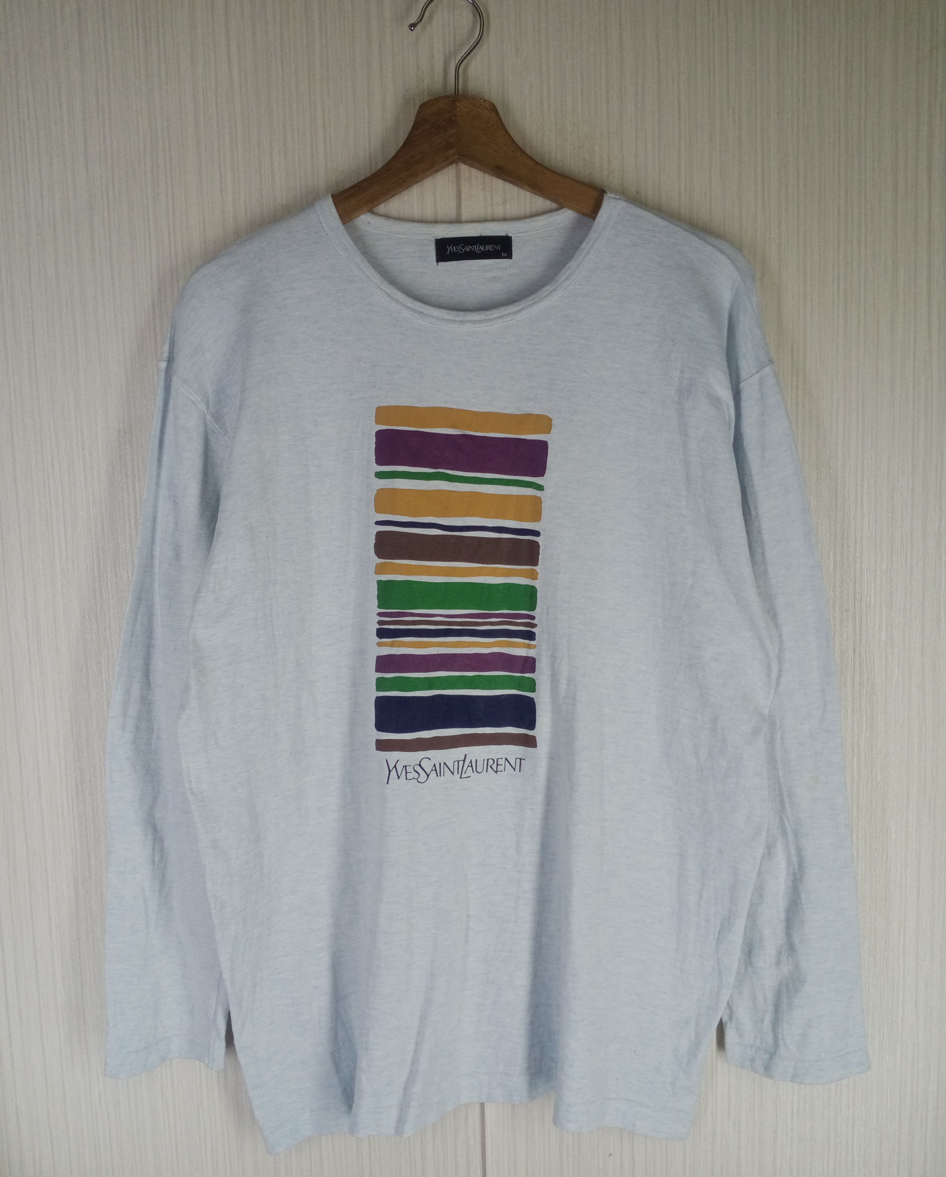 Yves Saint Laurent Rare Vintage Yves Saint Laurent Long Sleeve Tshirt Size US M / EU 48-50 / 2 - 2 Thumbnail
