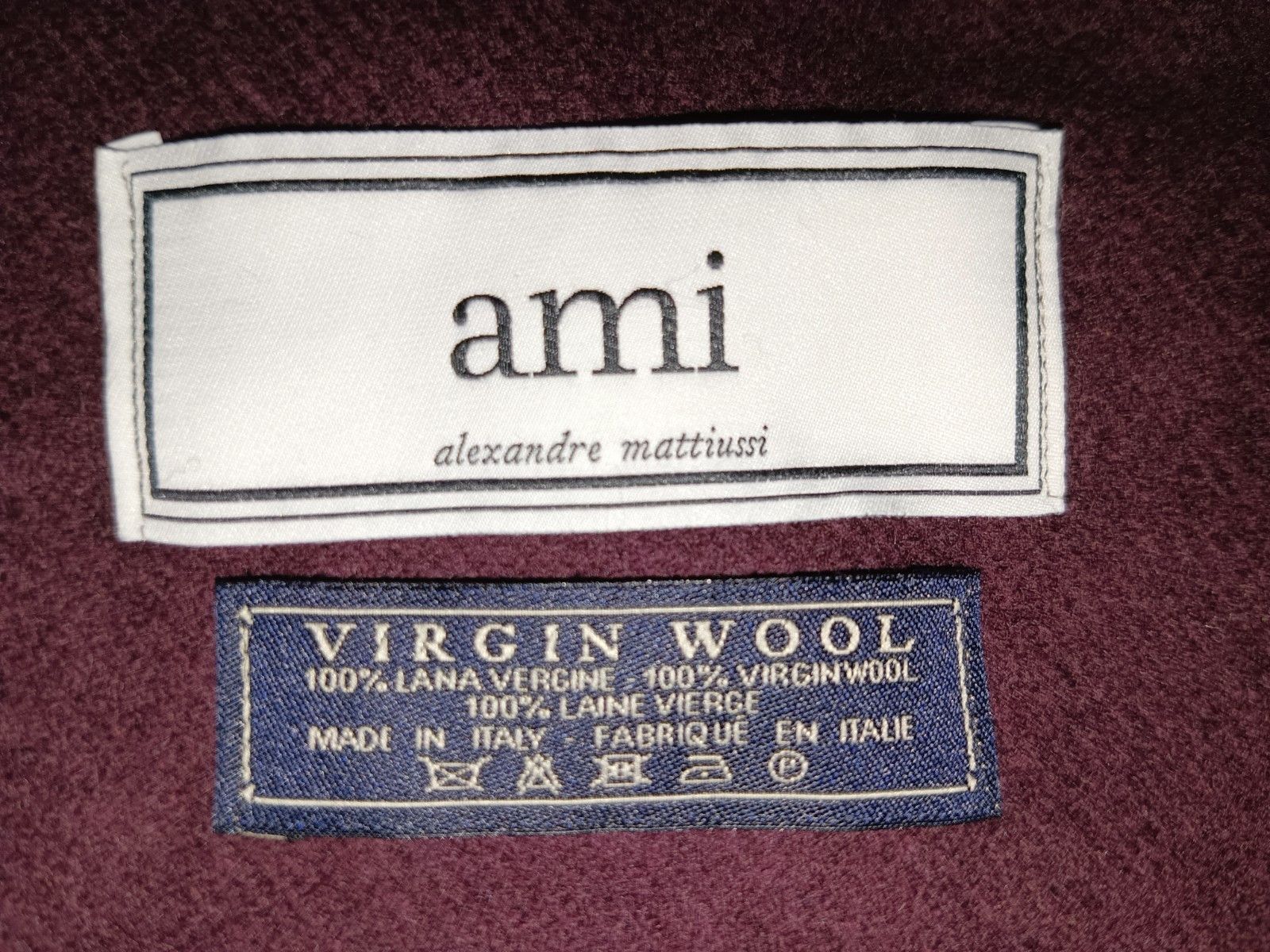 AMI AMI by Alexandre Mattiussi Oversized XXL Red Purple Scarf Size ONE SIZE - 2 Thumbnail