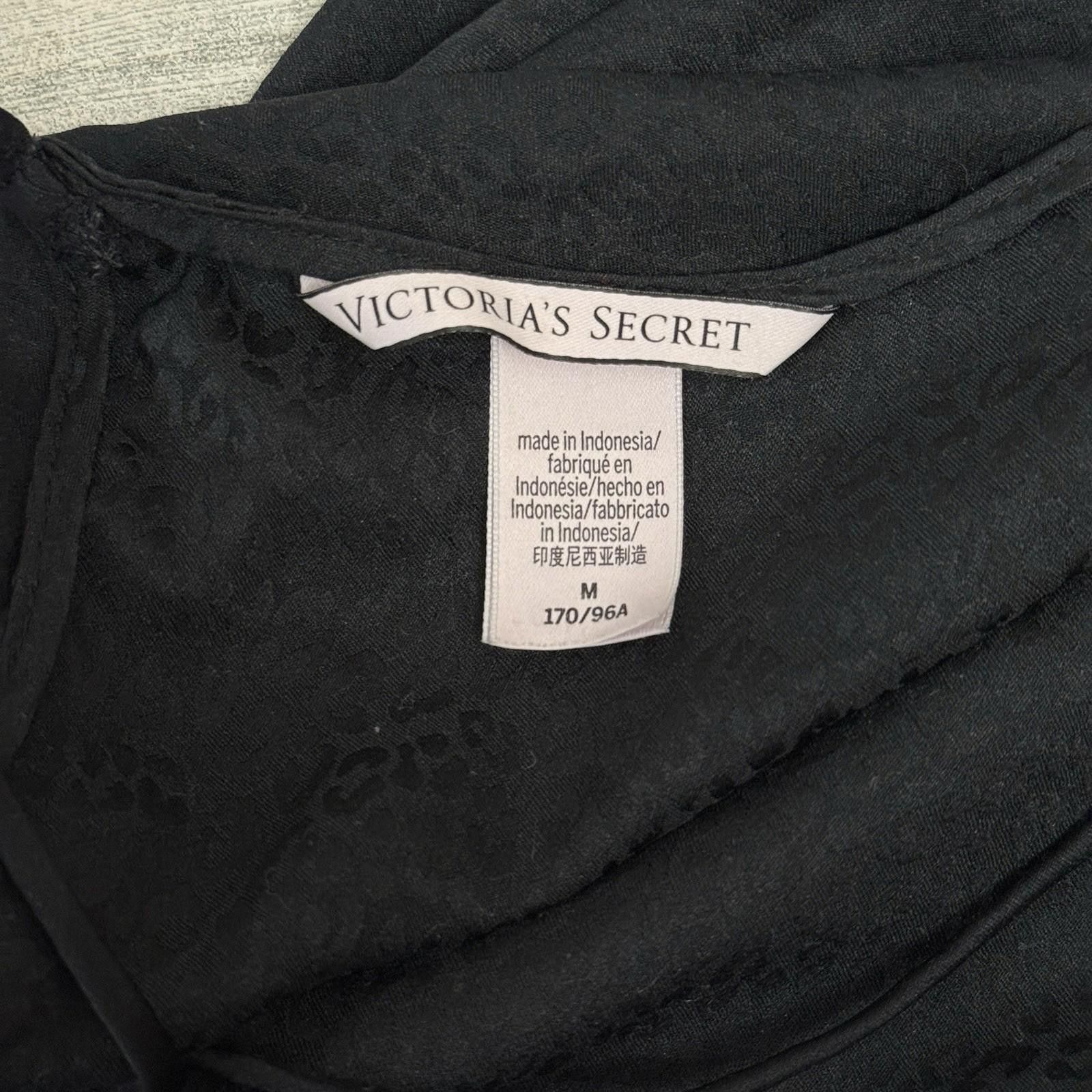 Designer Victorias Secret Slip Top Black Cheetah Medium Size ONE SIZE - 4 Thumbnail