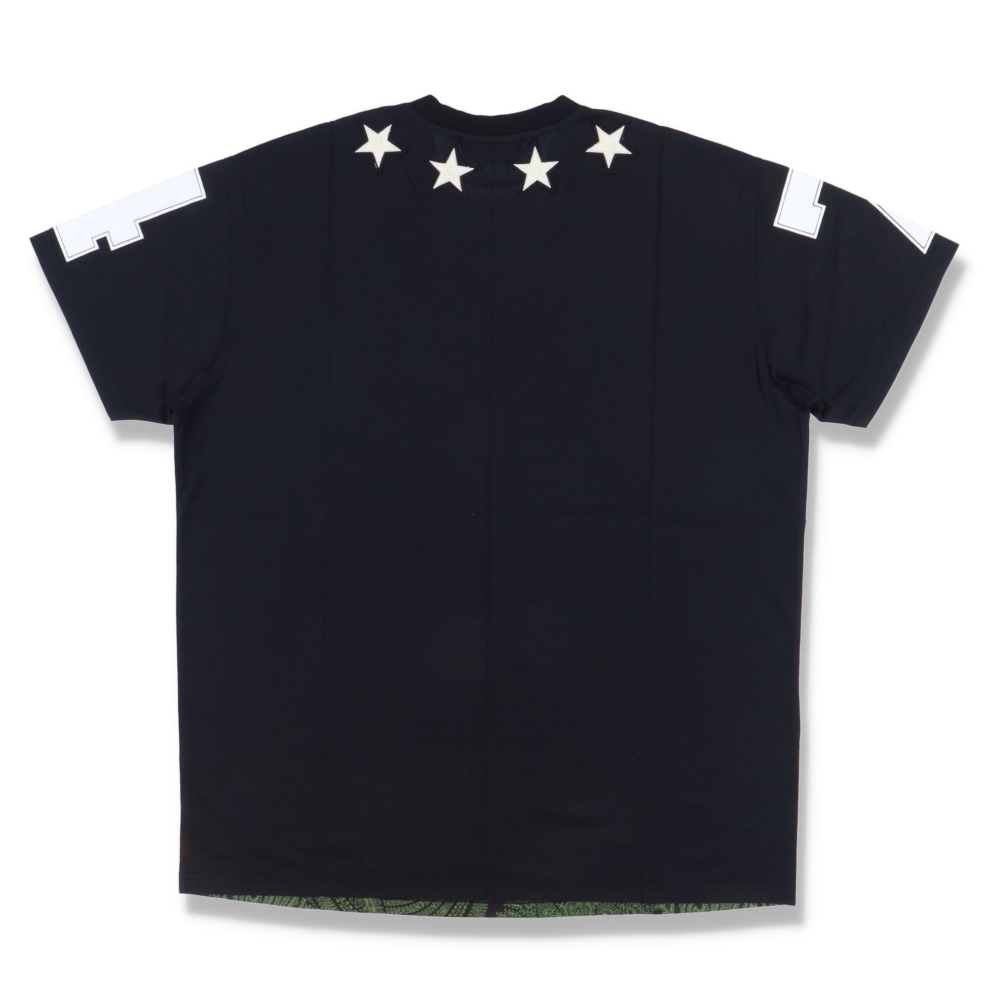 Givenchy Black Paisley Hem Felt Stars Oversized T-Shirt Size US M / EU 48-50 / 2 - 7 Thumbnail
