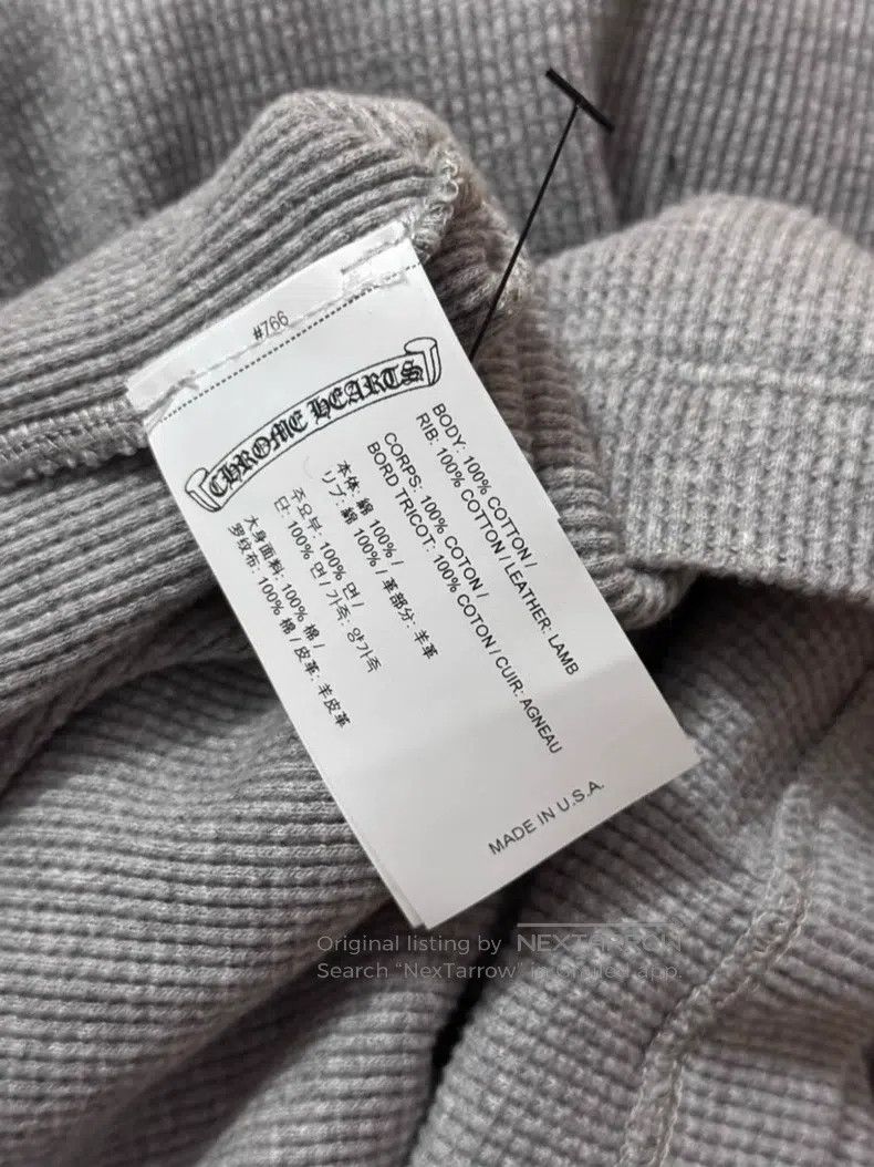 Chrome Hearts CHROME HEARTS Size M Grey Waffle Long Sleeve Sweater Size US M / EU 48-50 / 2 - 2 Thumbnail