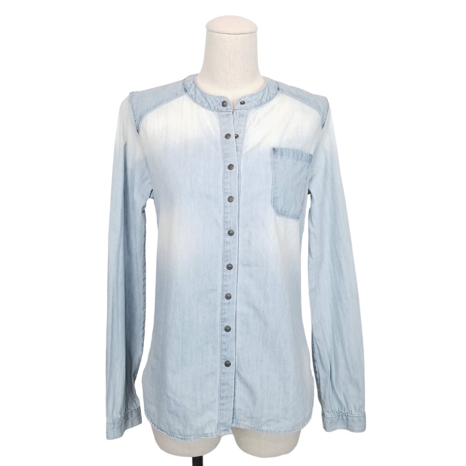 Other Joe's Jeans The Shirt Mandarin Collar Chambray Shirt Medium Size M / US 6-8 / IT 42-44 - 1 Thumbnail
