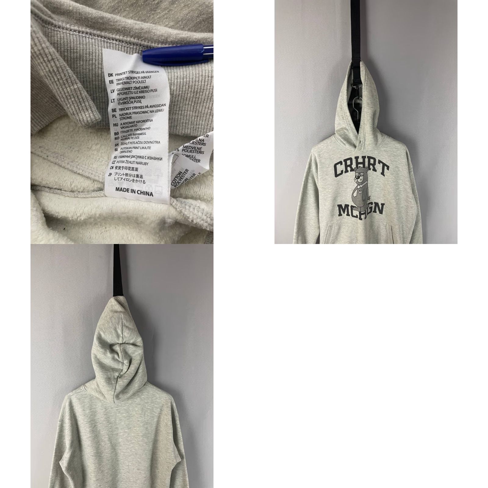 Carhartt Carhartt Mens Hoodie Size S Gray Cotton Long Sleeve Drawstring Pullover Size US S / EU 44-46 / 1 - 8 Thumbnail
