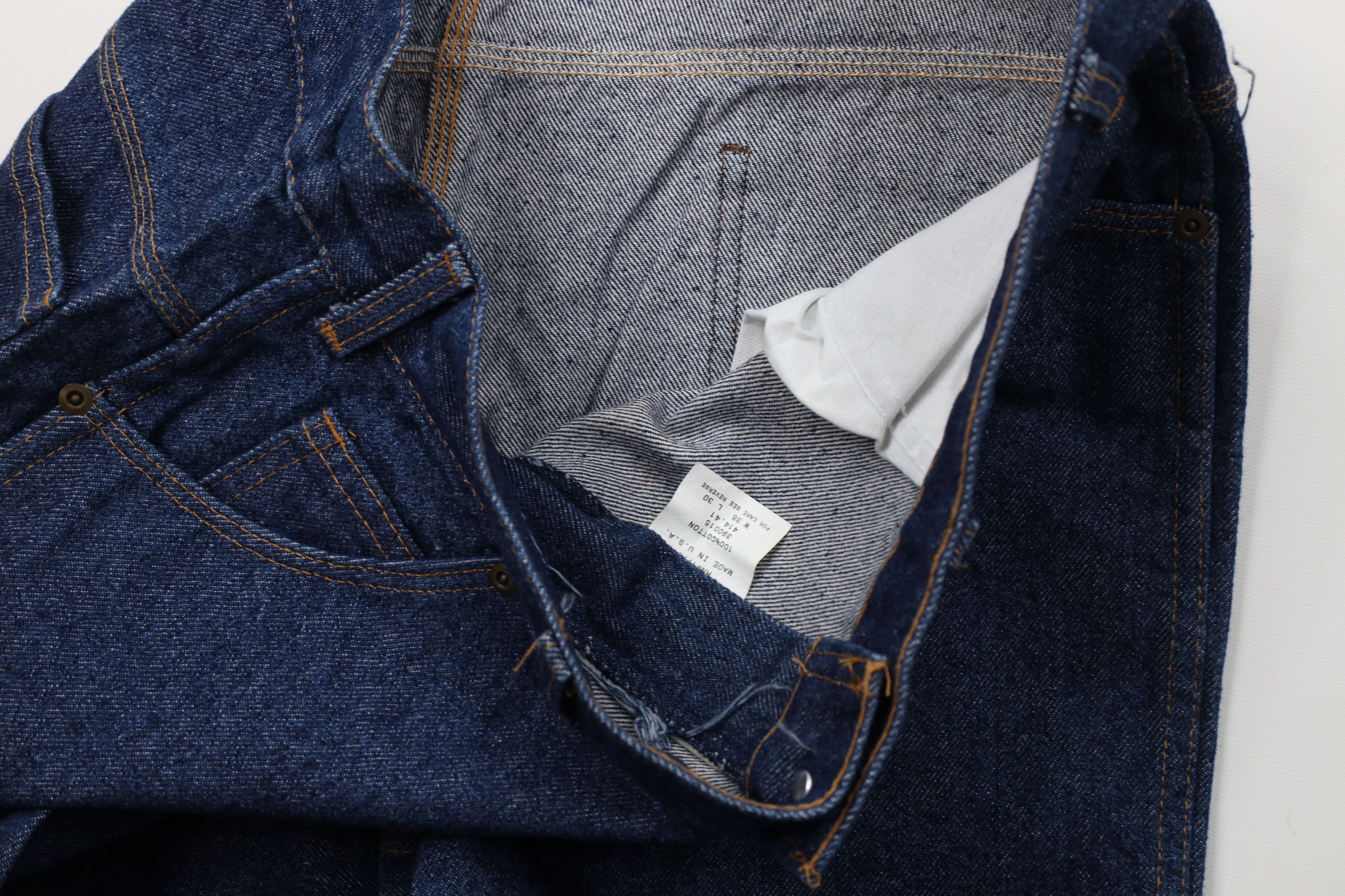 Vintage Vintage 70s Streetwear Wide Leg Denim Jeans Blue Cotton USA Size US 38 / EU 54 - 8 Thumbnail