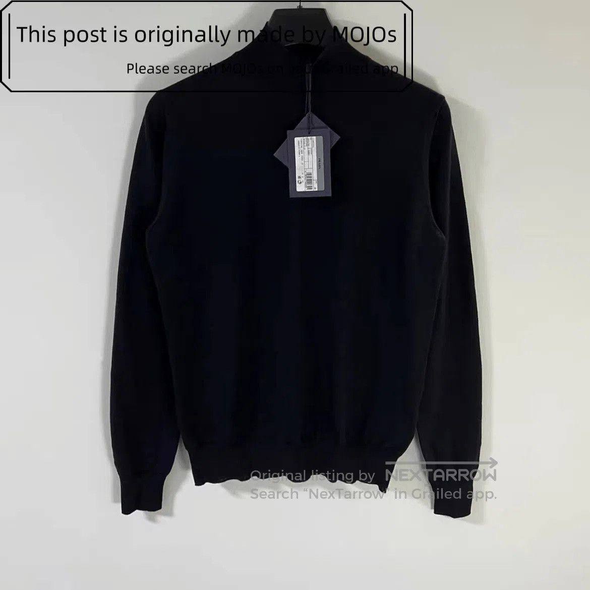 Prada Sz 48 Prada Hi-neck Black Knitwear Sweater mojos1828101525. Size US M / EU 48-50 / 2 - 1 Thumbnail