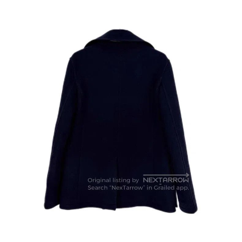 Loewe Loewe Dark Blue Wool Tweed Coat Size L / US 10 / IT 46 - 2 Thumbnail
