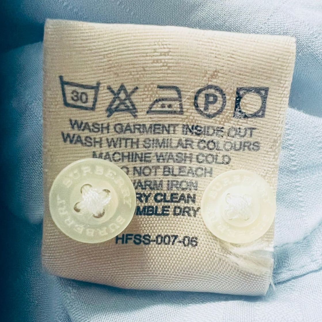 Burberry Burberry London Blue Plaid ButtonUp Shirt | Size L Size L / US 10 / IT 46 - 4 Thumbnail