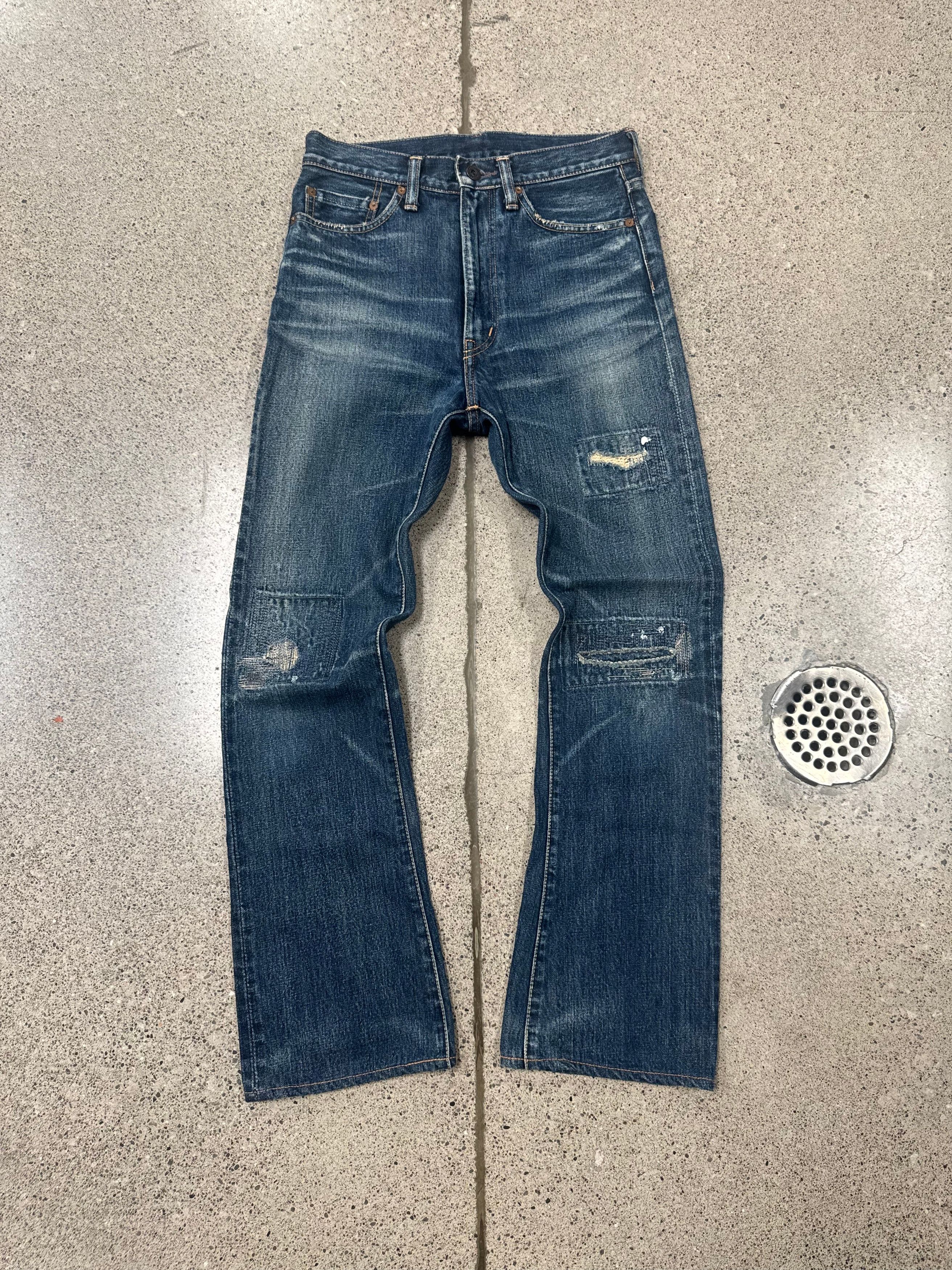Kapital Sashiko Repaired Flared Bootcut Denim