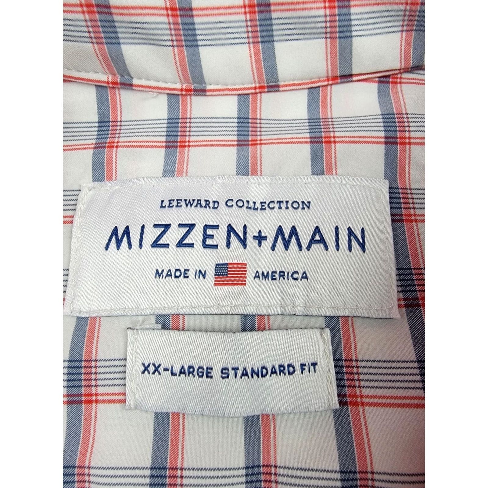 Mizzen+Main Mizzen+Main Shirt Mens 2XL Plaid Button-Down Short Sleeve, Button-Up, Multicolor, Classic, Designer, Casual, Travel, Fall Spring Summer, Regular Fit Size US XXL / EU 58 / 5 - 3 Thumbnail