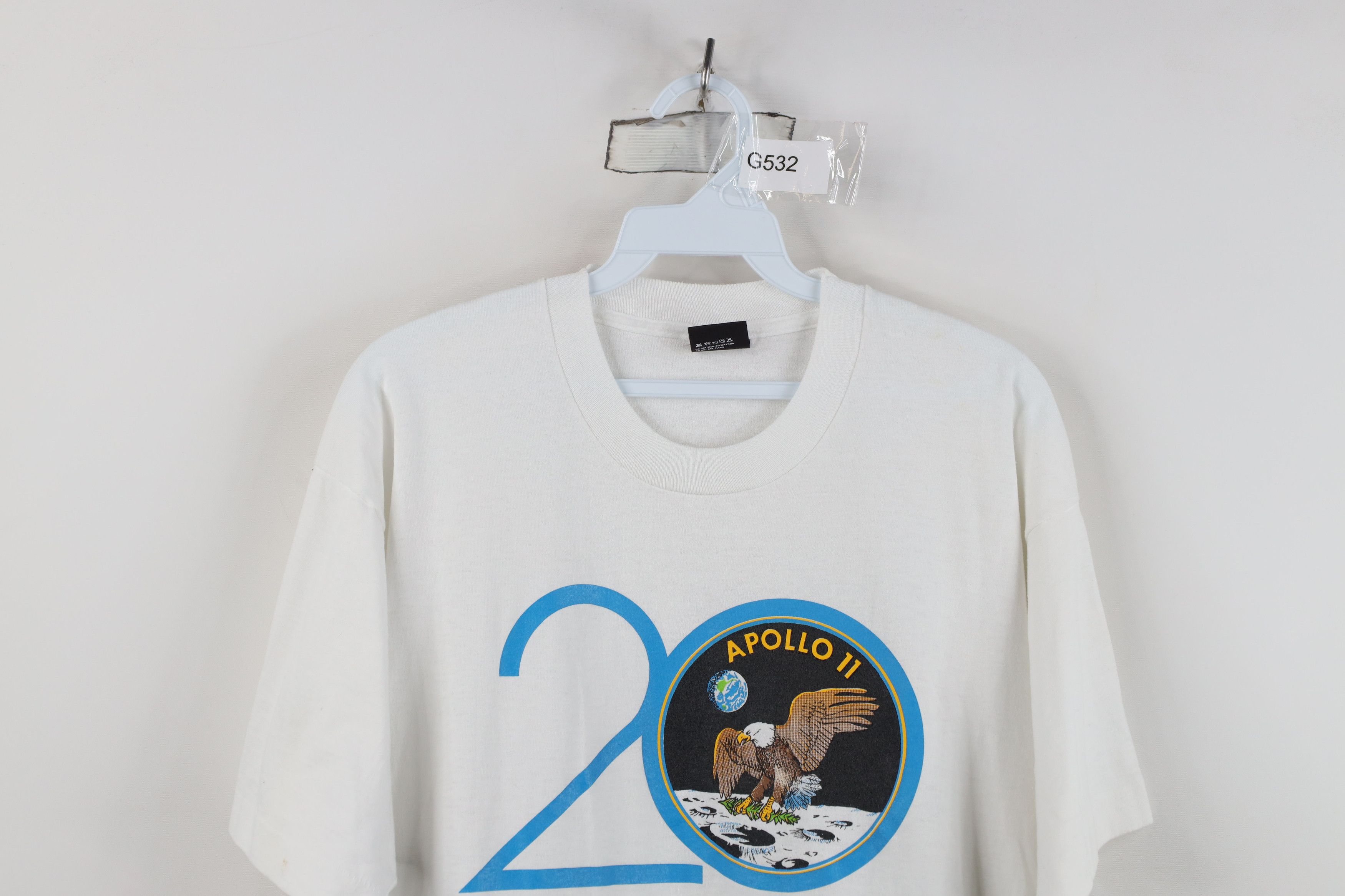 Vintage Vintage 80s 20th Anniversary Apollo 11 Space T-Shirt USA Size US XL / EU 56 / 4 - 2 Thumbnail