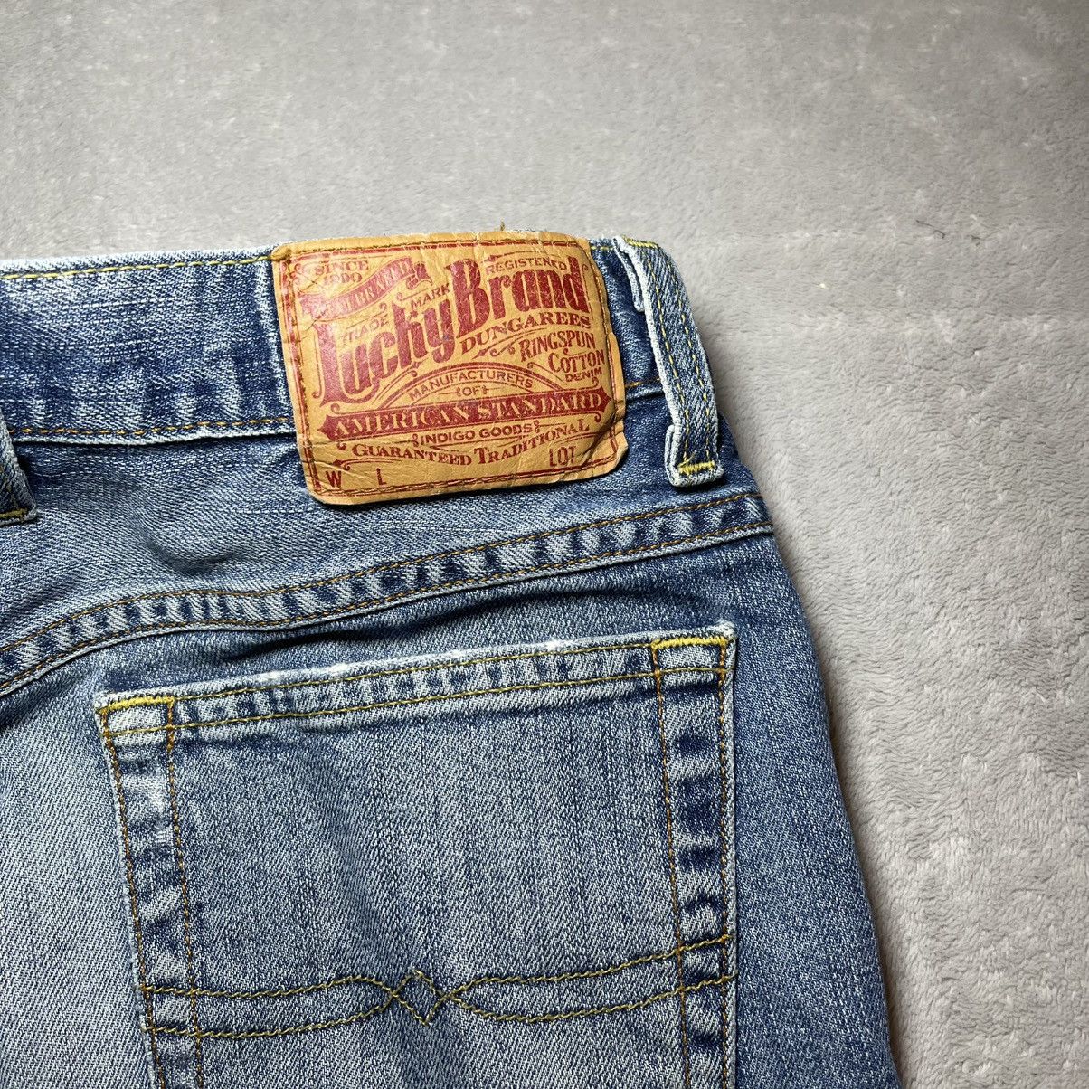 Lucky Brand VTG Lucky Brand Jeans Womens 4/27 Blue Bootcut Made USA Y2K Size 29" - 13 Thumbnail