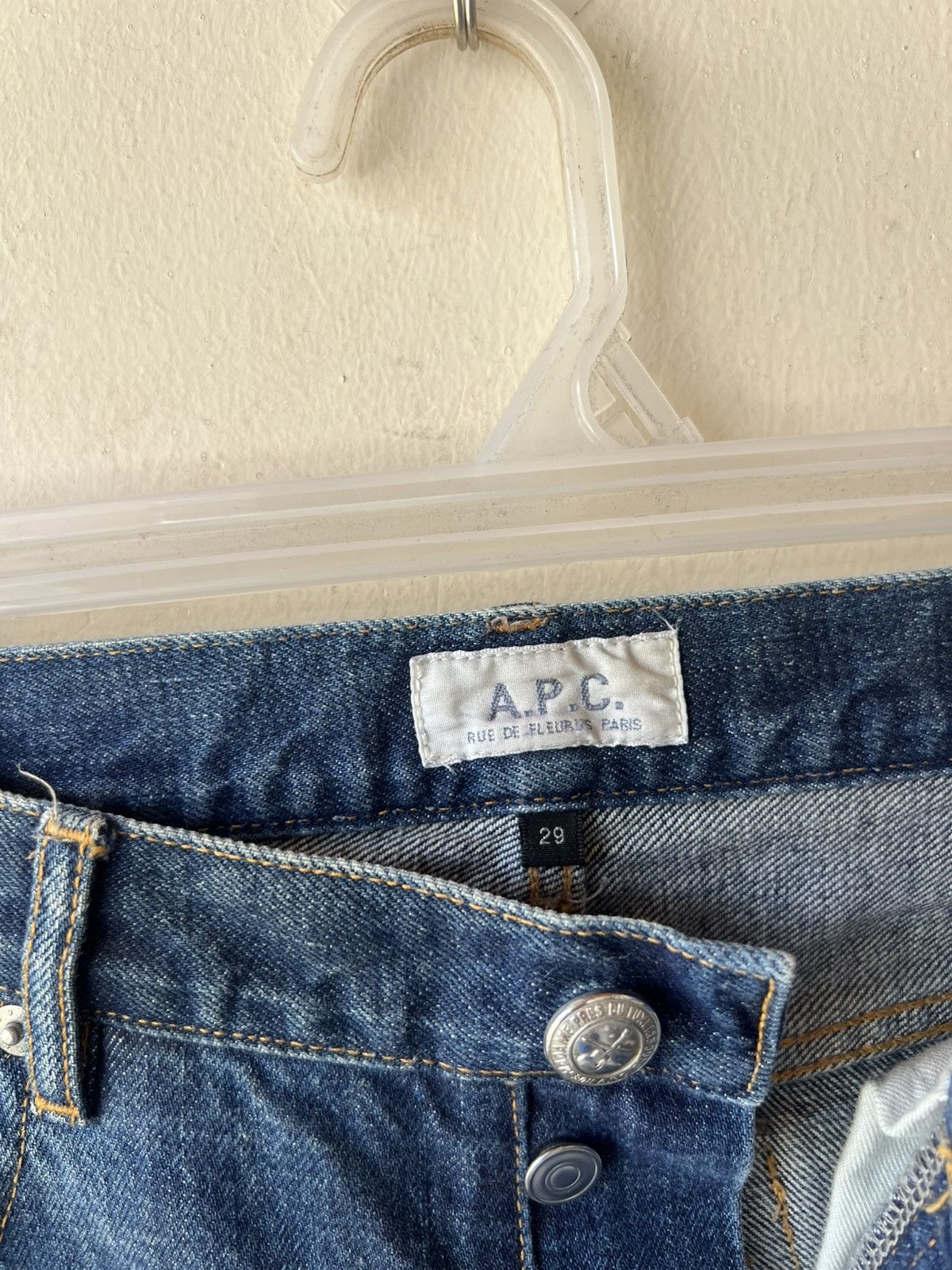 A.P.C. Vintage A.P.C. Aging Mud Faded Denim Selvedge Jeans Size US 29 - 10 Thumbnail