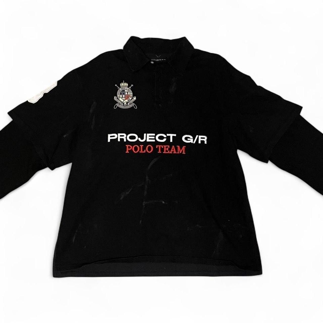 PROJECT G/R Project G/R Oversized Bullied Half Polo Shirt Black