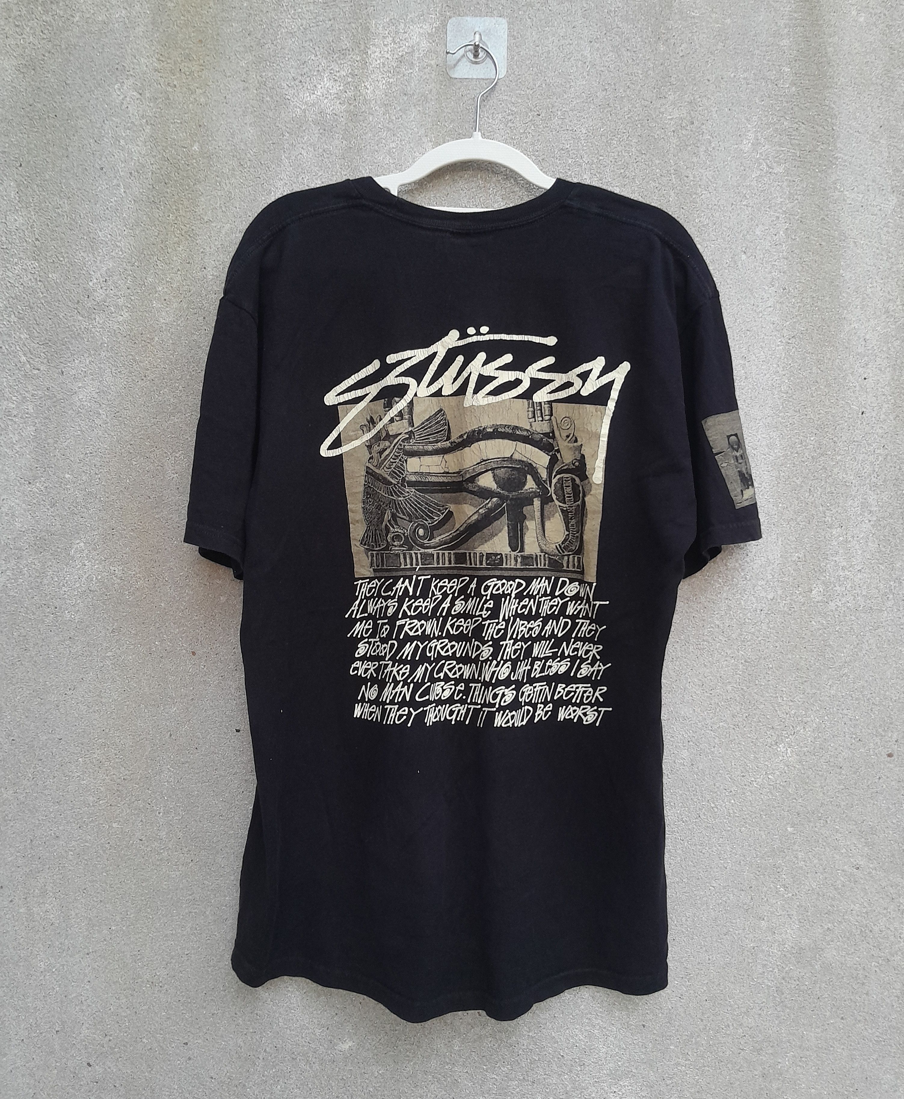 Stussy Stussy "Eye of Horus" Egyptian Graphic T-Shirt - Black Size US L / EU 52-54 / 3 - 1 Thumbnail