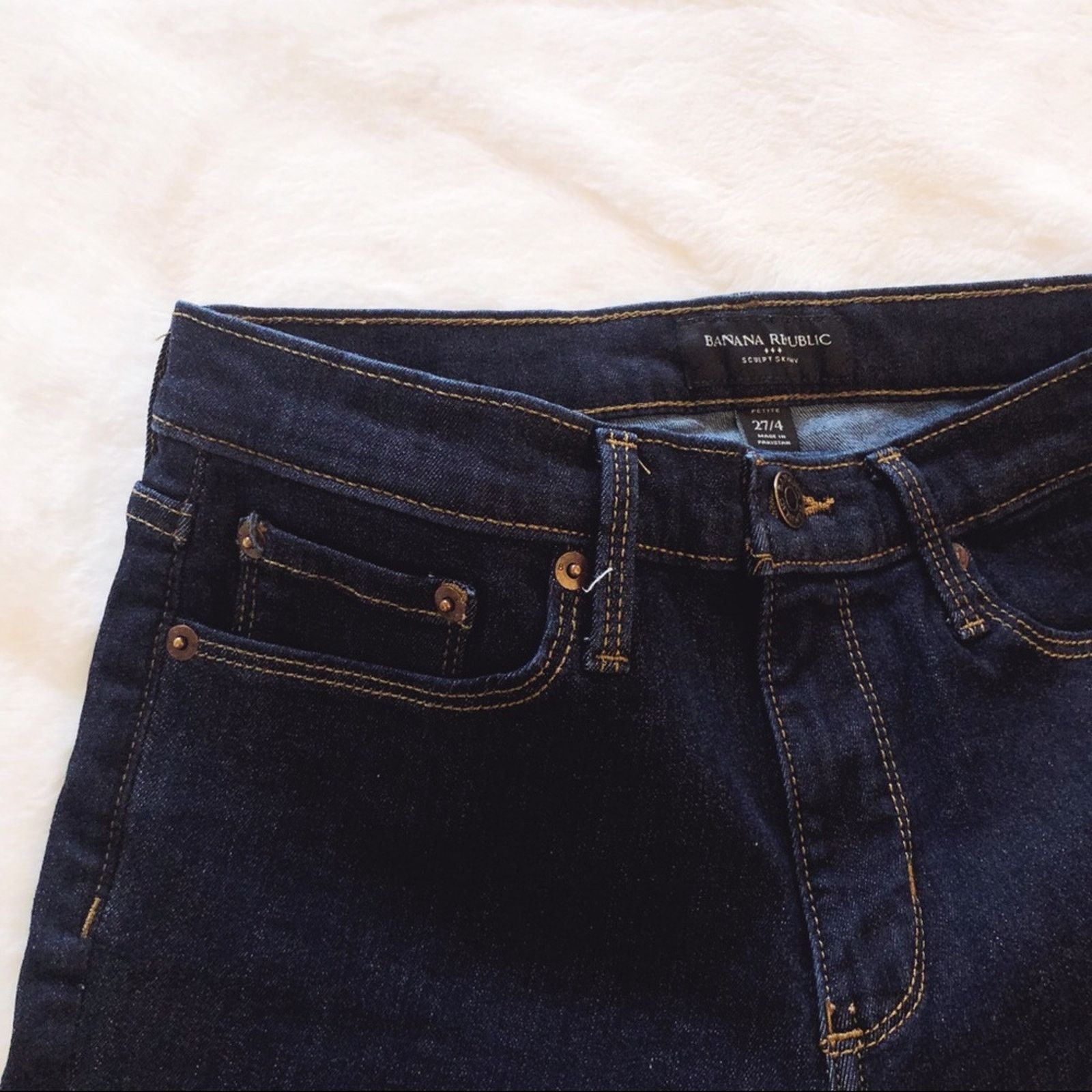 Banana Republic Banana Republic Dark Blue Sculpt Skinny Jeans Size 27" / US 4 / IT 40 - 8 Thumbnail