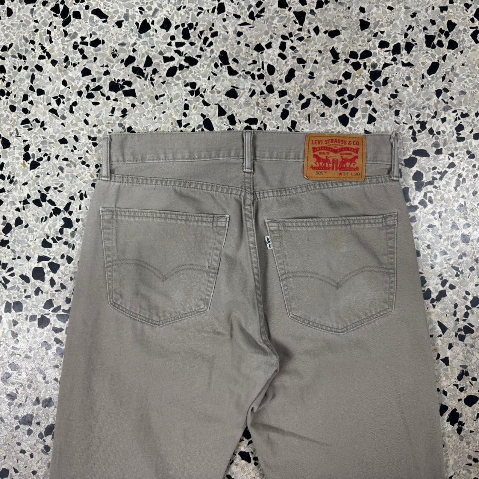 Levi's × Vintage VINTAGE Y2K LEVIS 505 TAN BEIGE KHAKI DENIM JEANS: Size US 31 - 4 Thumbnail
