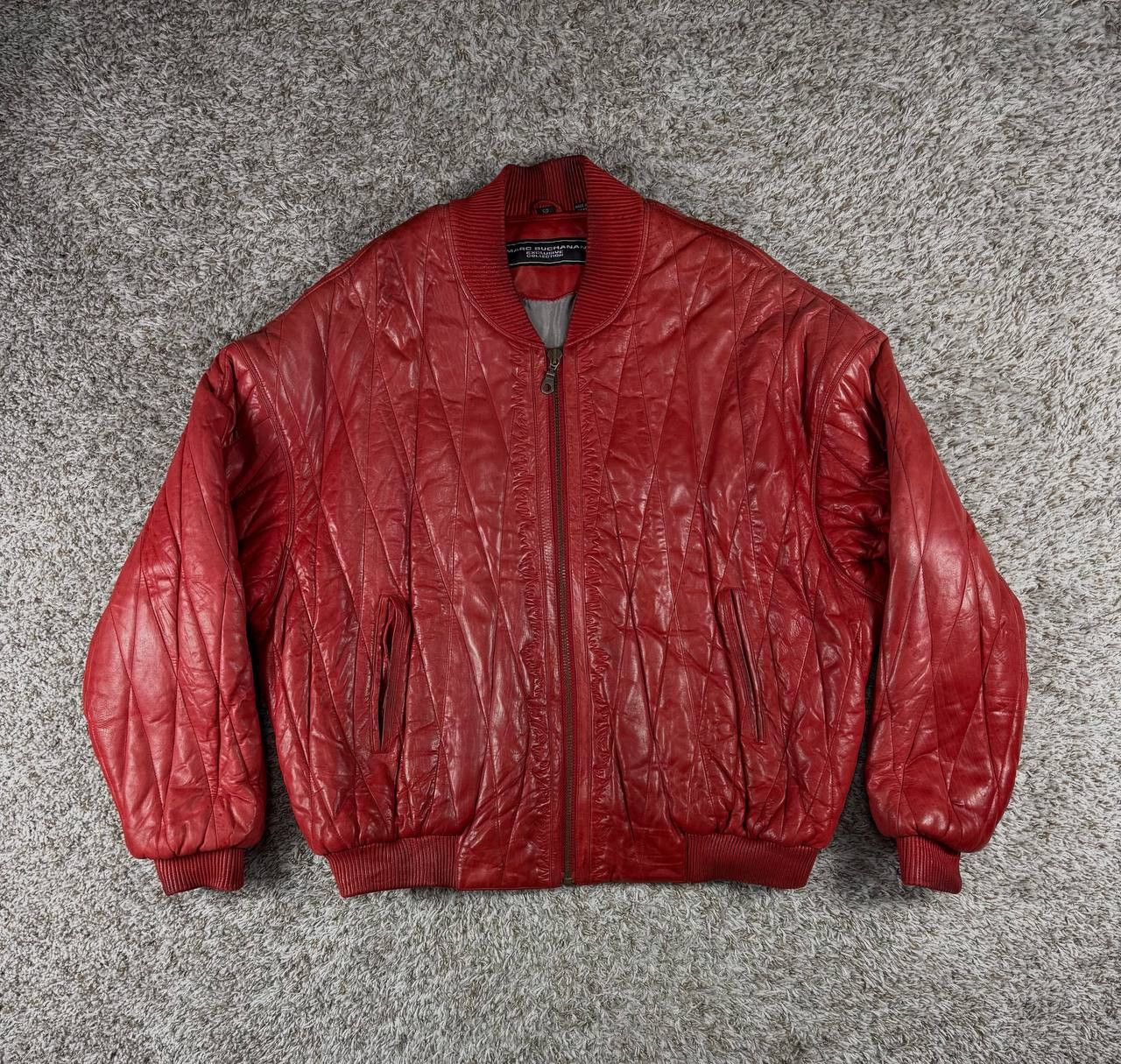 Marc Buchanan Vintage Marc Buchanan Quilted Bomber Embossed Native Chief Size US L / EU 52-54 / 3 - 2 Thumbnail
