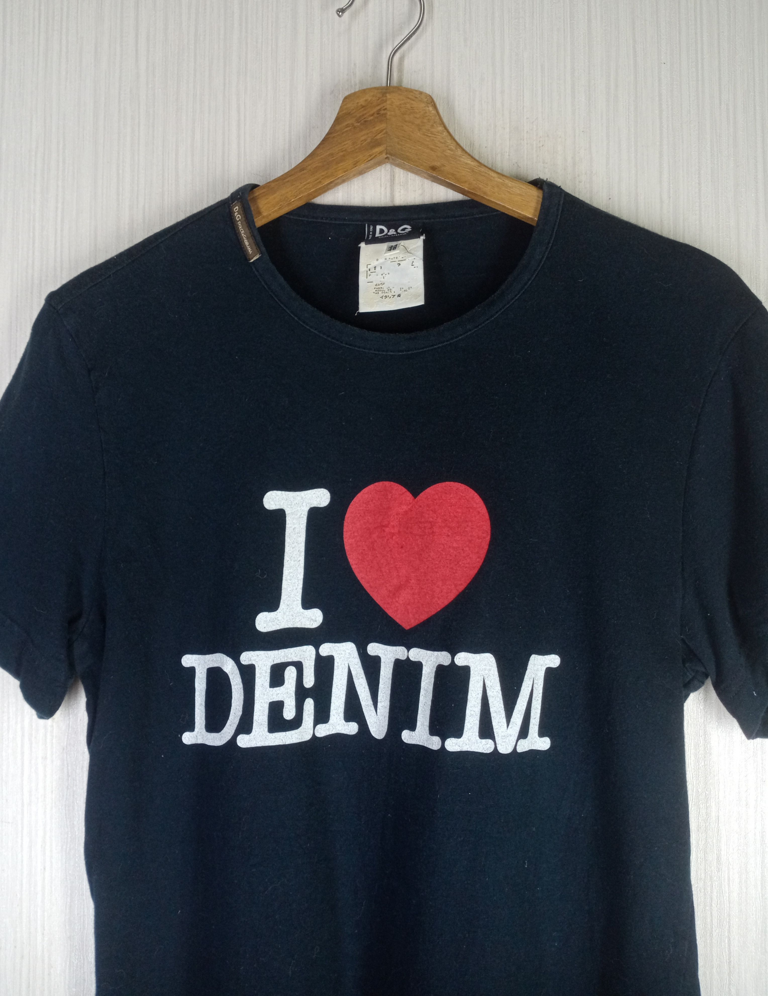 Dolce & Gabbana Rare Vintage Dolce & Gabbana "I Love Denim" Tshirt Size US M / EU 48-50 / 2 - 3 Thumbnail