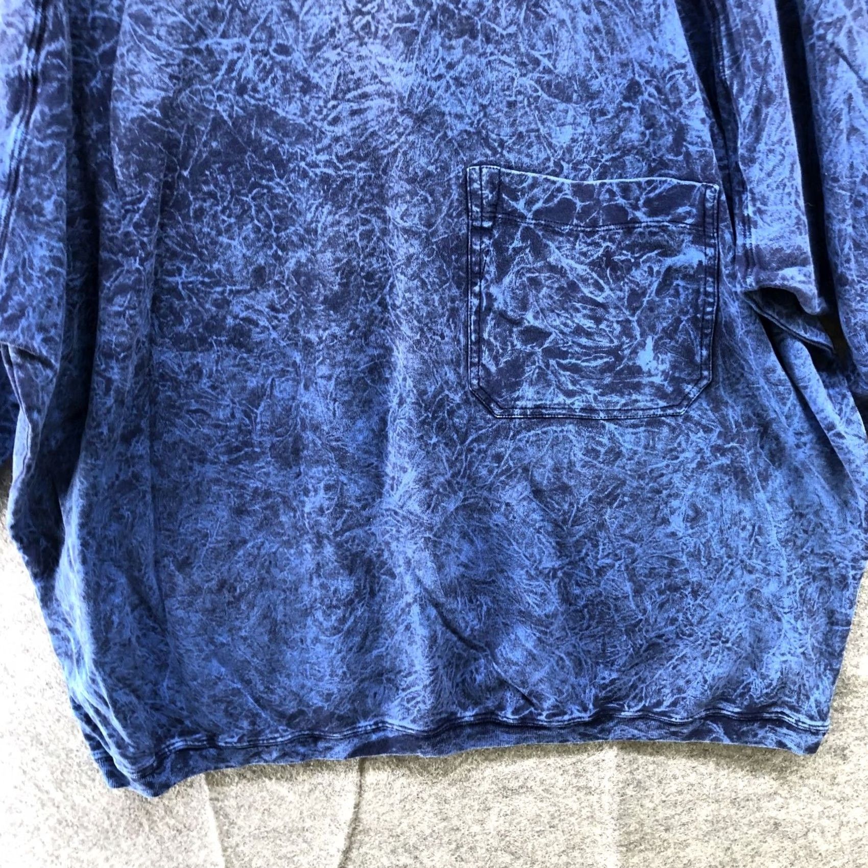Vintage VINTAGE City Lights Oversized Sweatshirt One Size Mens Womens Blue Stone Wash Sweatshirt Pullover Crew Neck Fleece 100% Cotton Size ONE SIZE - 4 Thumbnail