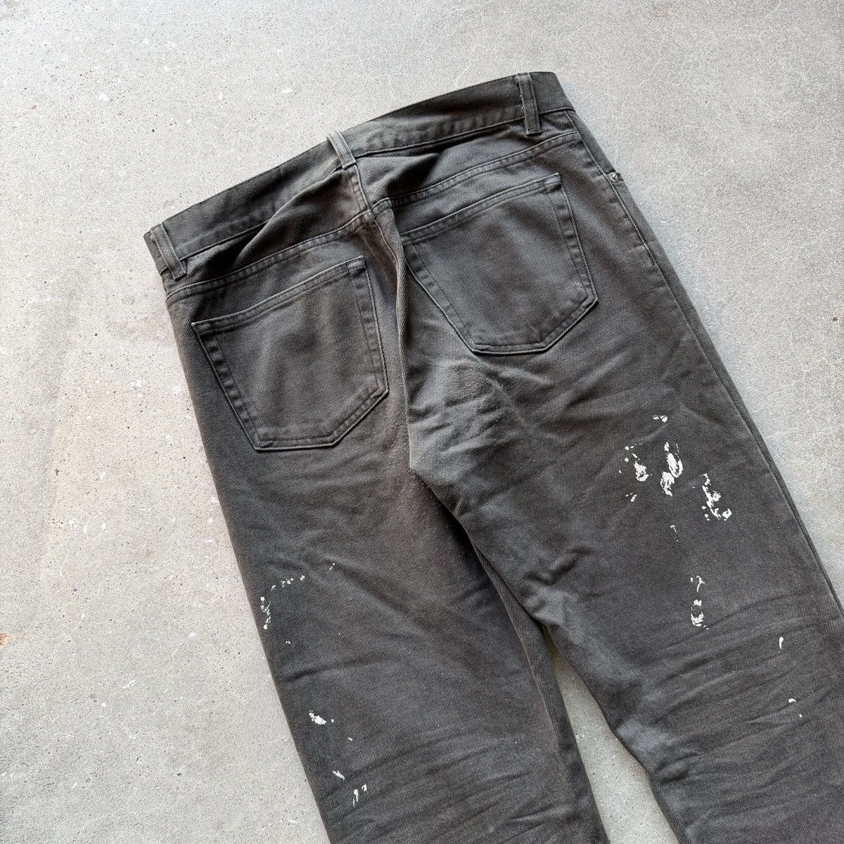 Helmut Lang Vintage 2000s Helmut Lang THRASHED Charcoal Painter Denim Size US 32 / EU 48 - 6 Thumbnail
