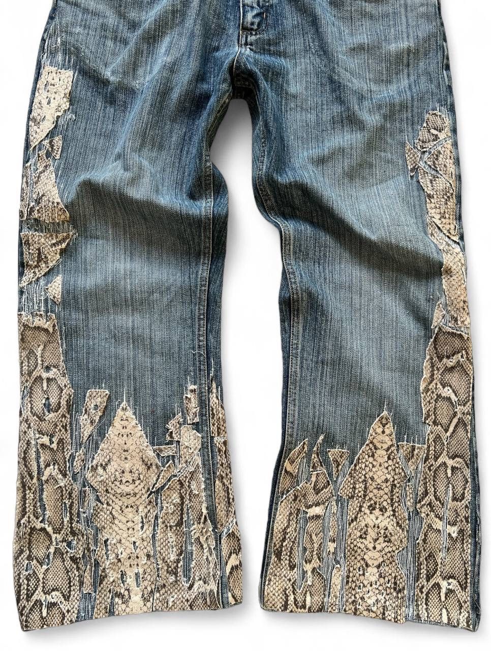 Other Vintage Boro Style Avant Garde Jeans Size 34" / US 12 / IT 48 - 3 Thumbnail