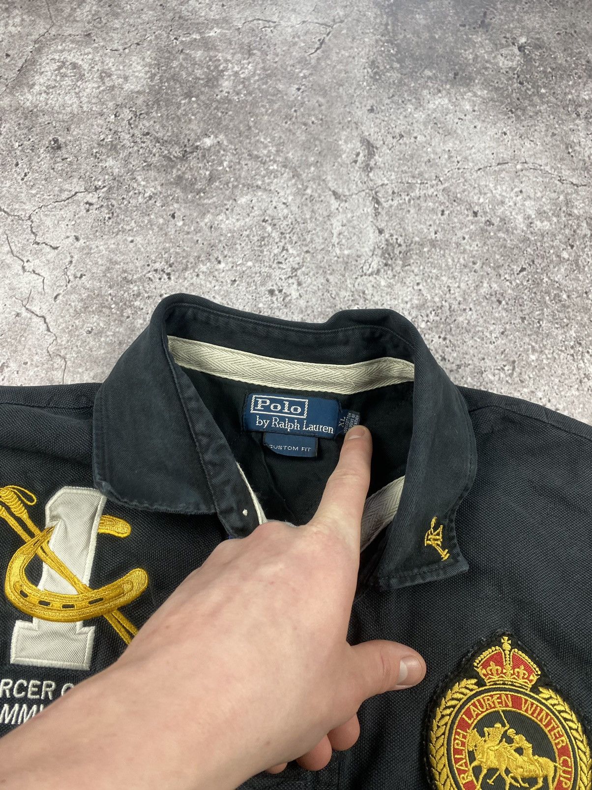 Polo Ralph Lauren × Ralph Lauren × Vintage VINTAGE RALPH LAUREN FADED Y2K POLO MERCER CLUB 90s Size US XL / EU 56 / 4 - 4 Thumbnail