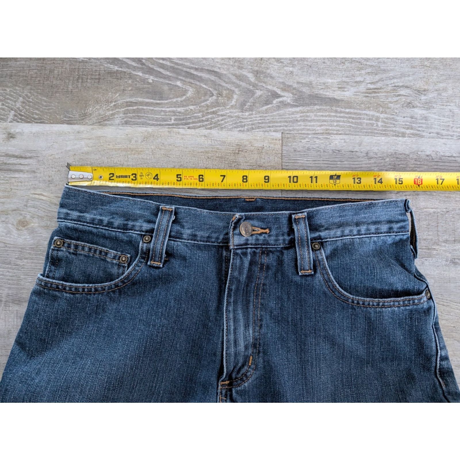 Carhartt VINTAGE Carhartt Jeans 30x32 Relaxed Fit Holter Blue Denim Mens 5-Pocket Solid Rock 101483-968 EUC Size US 30 / EU 46 - 7 Thumbnail